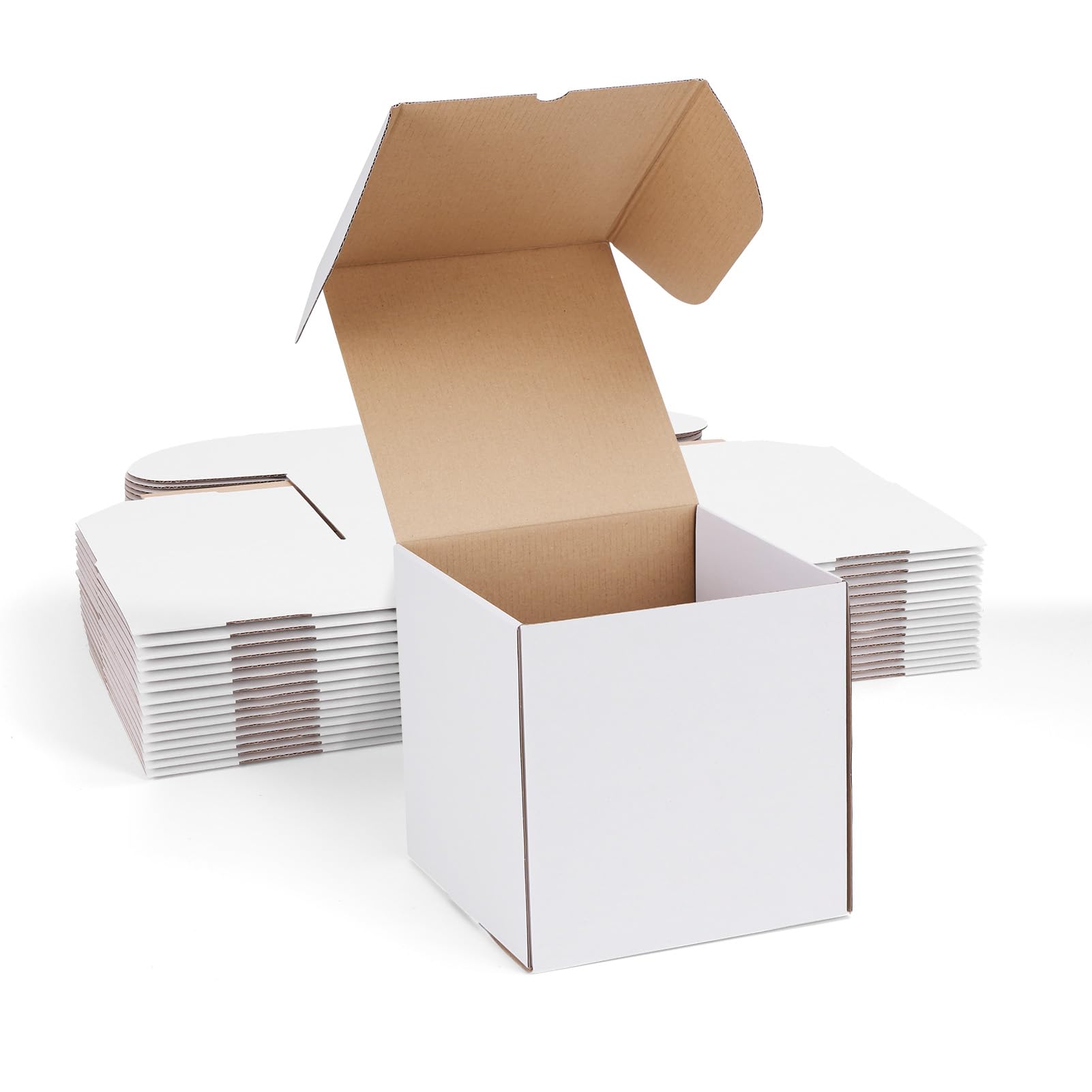 8x8x8 White Shipping Boxes (15-Pack) - Corrugated Mailers for Small Business & Gifts | Secure Packaging Solution