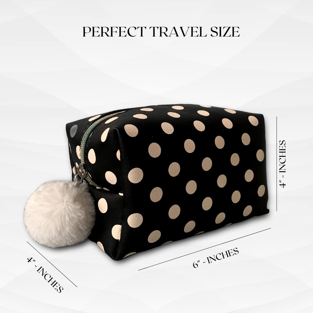 Waterproof Travel Toiletry Bag for Women - Makeup Pouch & Cosmetic Organizer Case, Black | Perfect for Vacation, Gym, Business Trips & Daily Essentials Storage