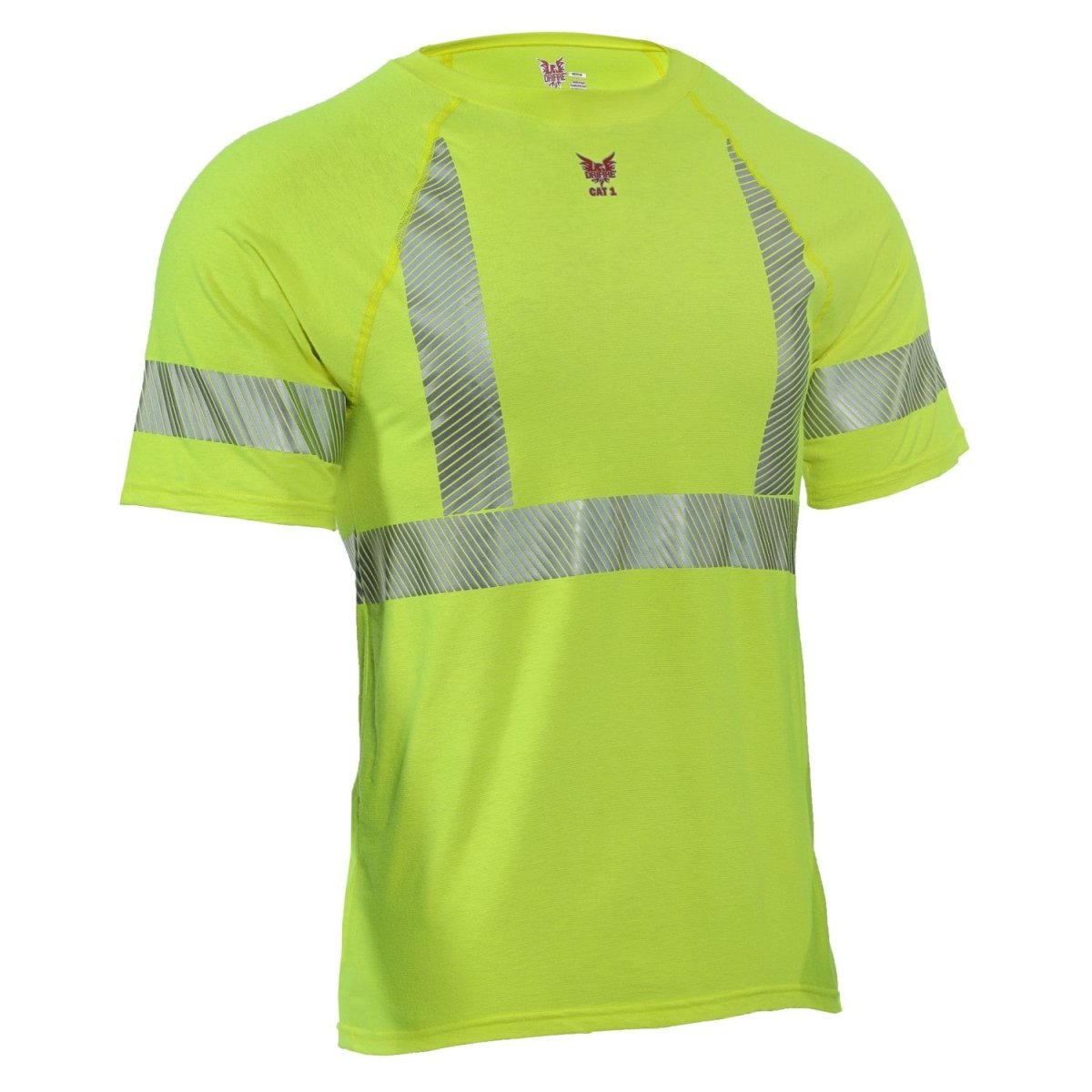 High Visibility FR T-Shirt - CAT 1 Arc Flash Protection, Short Sleeve Safety Shirt for Construction & Electrical Work | OSHA Compliant Workwear for Outdoor & Industrial Use