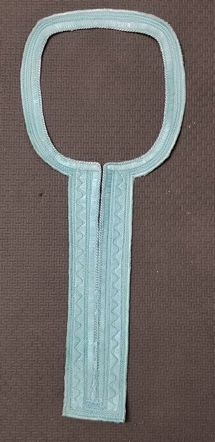 Bluish Aqua Buba Embroidery DPP91 - Elegant Handmade Embroidered Top for Women | Boho Chic Summer Blouse | Perfect for Beach Vacations, Music Festivals & Casual Outings