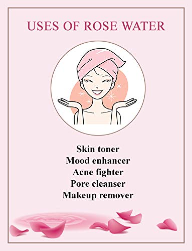 Atmiyamart 100% Pure Rose Water Spray for Face & Skin - Natural Makeup Remover & Hydrating Toner (100ml) | Perfect for Daily Skincare, Makeup Removal & Refreshing Mist