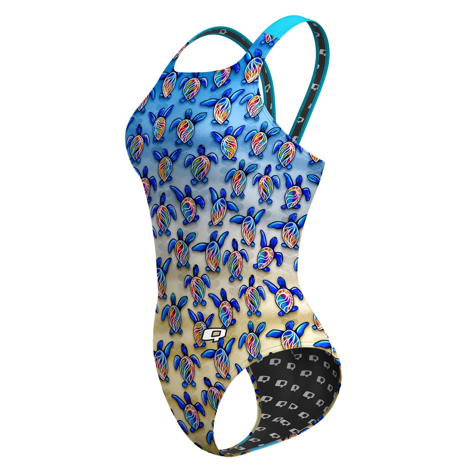 Turtle Trot Classic Strap Swimsuit for Women - Comfortable One Piece Bathing Suit with Adjustable Straps | Perfect for Beach, Pool, Vacation & Summer Activities