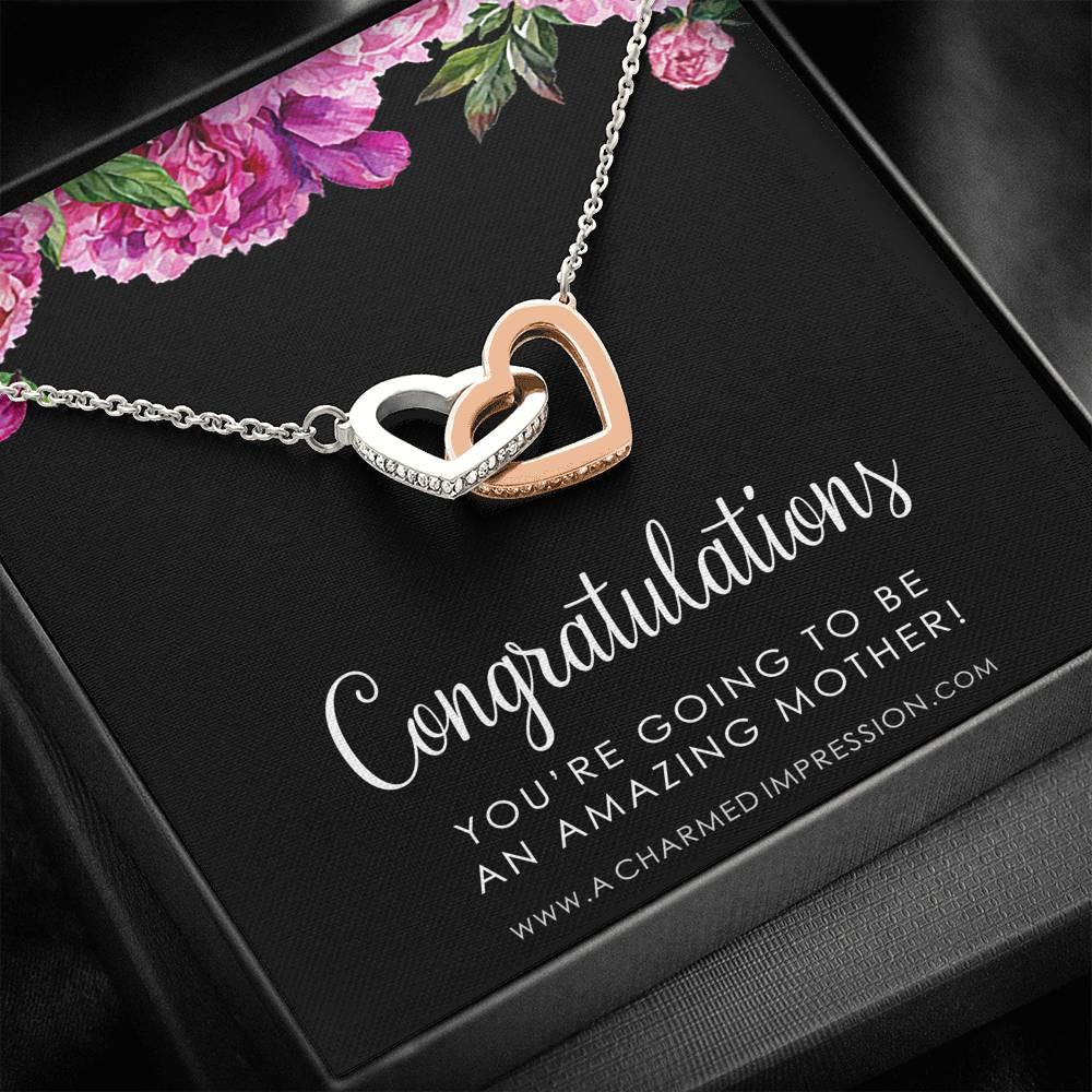 Elegant Two Hearts Necklace - Thoughtful Gift for New Moms, Expecting Mothers & Adoptive Parents | Baby Shower Jewelry, Best Mom Ever Keepsake | Perfect for Mother's Day, Birth Announcements & Special Celebrations