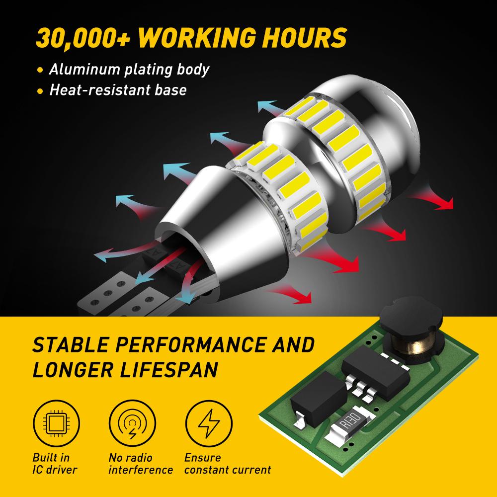 921 LED Bulb - 2600 Lumens Super Bright 4014 42 SMD Backup Reverse Light Bulbs, 6000K Cool White, Non-Polarity - Perfect for Trucks, SUVs, Trailers & Off-Road Vehicles