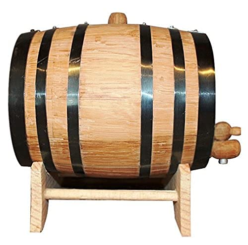 Personalized 1 Liter Oak Whiskey & Wine Aging Barrel - Custom Engraved Mini Cask for Bourbon, Scotch & Wine - Perfect for Home Brewing, Gifts & Bar Decor