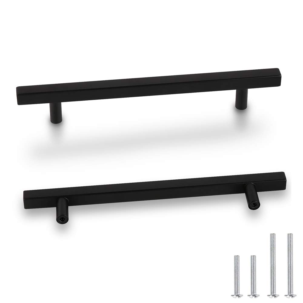 10 Pack Matte Black Cabinet Pulls 6.25