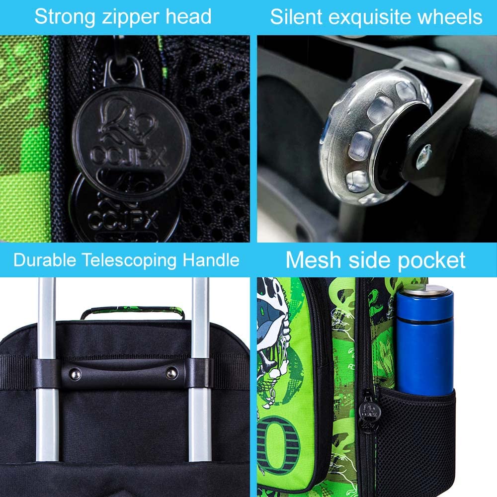 Kids Rolling Luggage for Boys & Girls - Toddler Travel Carry-On Suitcase with Wheels | Perfect for Airplane Trips, Family Vacations & School Sleepovers