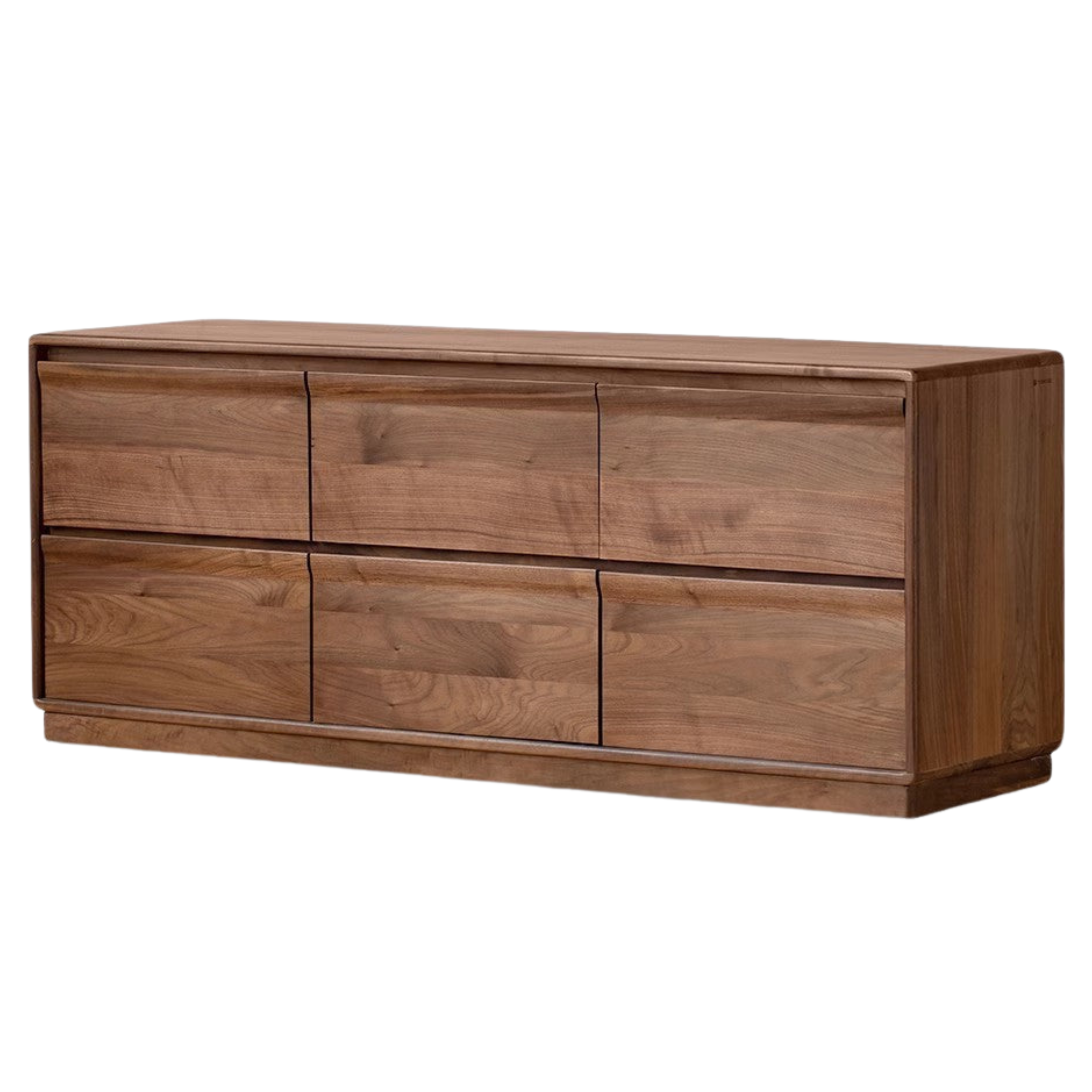 65.3x18.5x25.9 inch / 166x47x66.3cm / Rich Dark Walnut color / drawer cabinet