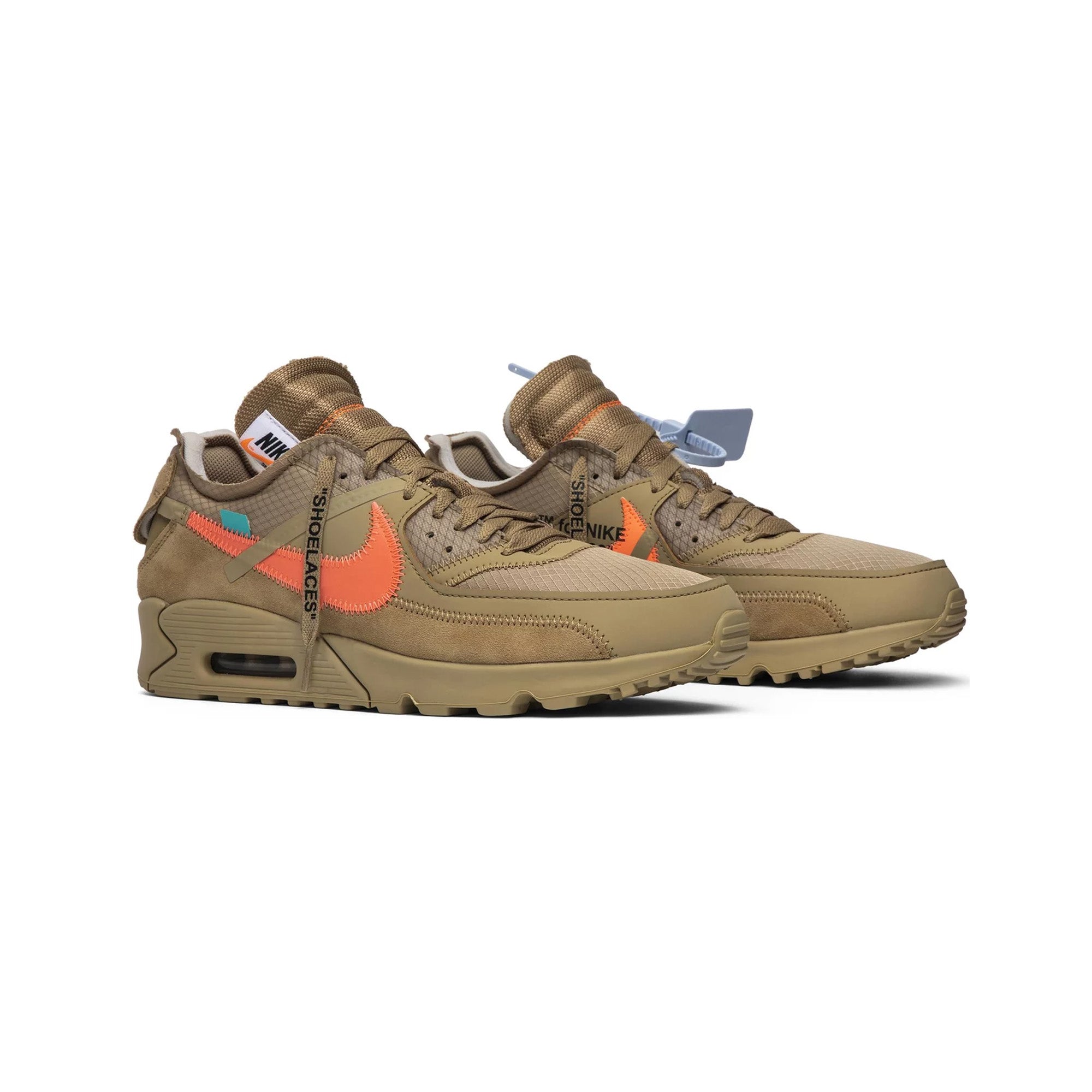 Nike Air Max 90 x Off-White 'Desert Ore' Sneakers - New Authentic Men's/Women's Running Shoes for Streetwear & Casual Outfits