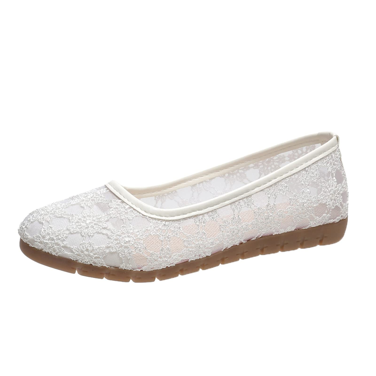 Women's Slip On Casual Shoes - Breathable Lightweight Flats with Lace Up Design - Unisex Comfortable Work Shoes for Walking, Office & Everyday Wear