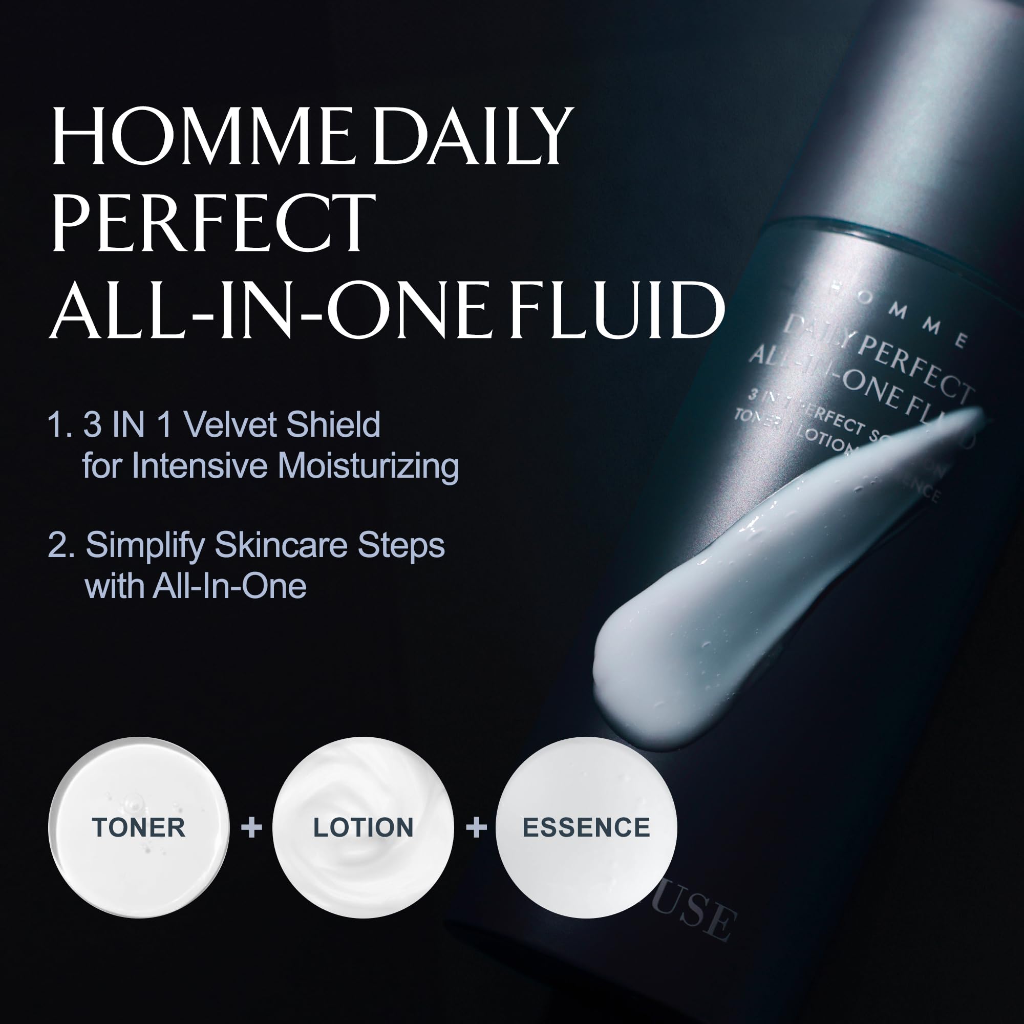 LA MUSE Men's Daily All-in-One Facial Moisturizer with Niacinamide | Hydrating & Anti-Aging Cream for Oily, Sensitive Skin | Lightweight, Non-Greasy Face Lotion Reduces Fine Lines & Wrinkles | Perfect for Post-Shave & Daily Skincare Routine