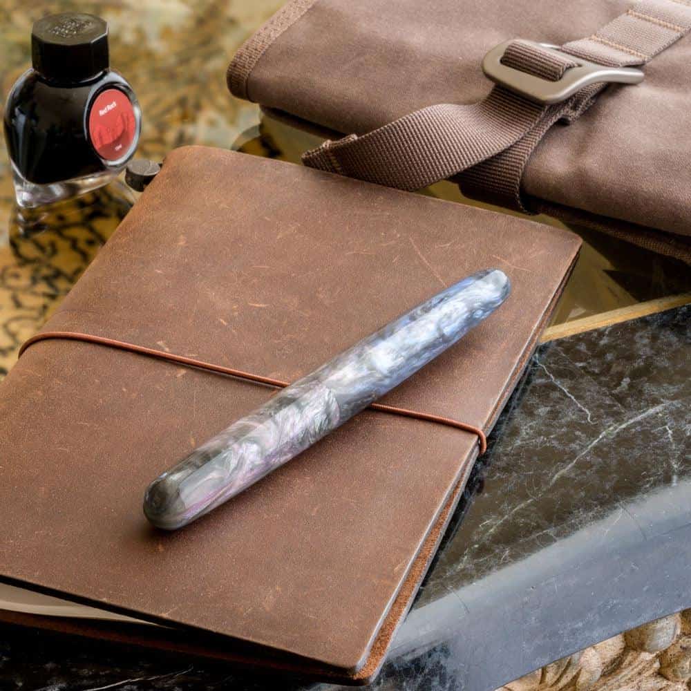 Tailored Pen Company × @micahfinds Labradorite Fountain Pen - Premium Handcrafted Writing Instrument with Natural Stone Accents for Gift, Collectors & Calligraphy Enthusiasts | Perfect for Business Signatures, Wedding Gifts & Luxury Stationery Collections
