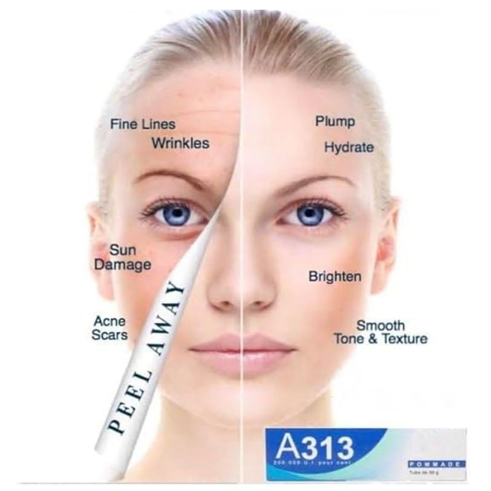 A313 Vitamin A Retinol Cream - Anti-Aging Night Cream for Pore Cleansing & Wrinkle Reduction - Best for Dry, Sensitive & Mature Skin - Perfect for Nighttime Skincare Routine & Hydration Boost
