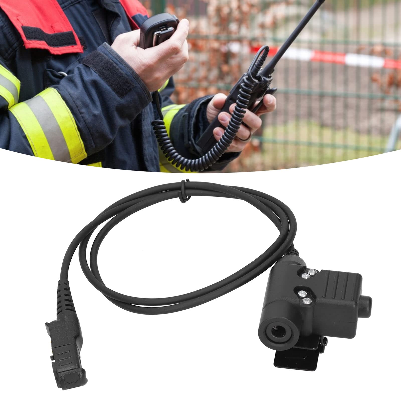 MOOKEENONE Tactical Radio Headset U94 PTT Headset Adapter Cable for Motorola P6600 6620 - Military Communication, Outdoor Adventure & Emergency Preparedness Gear
