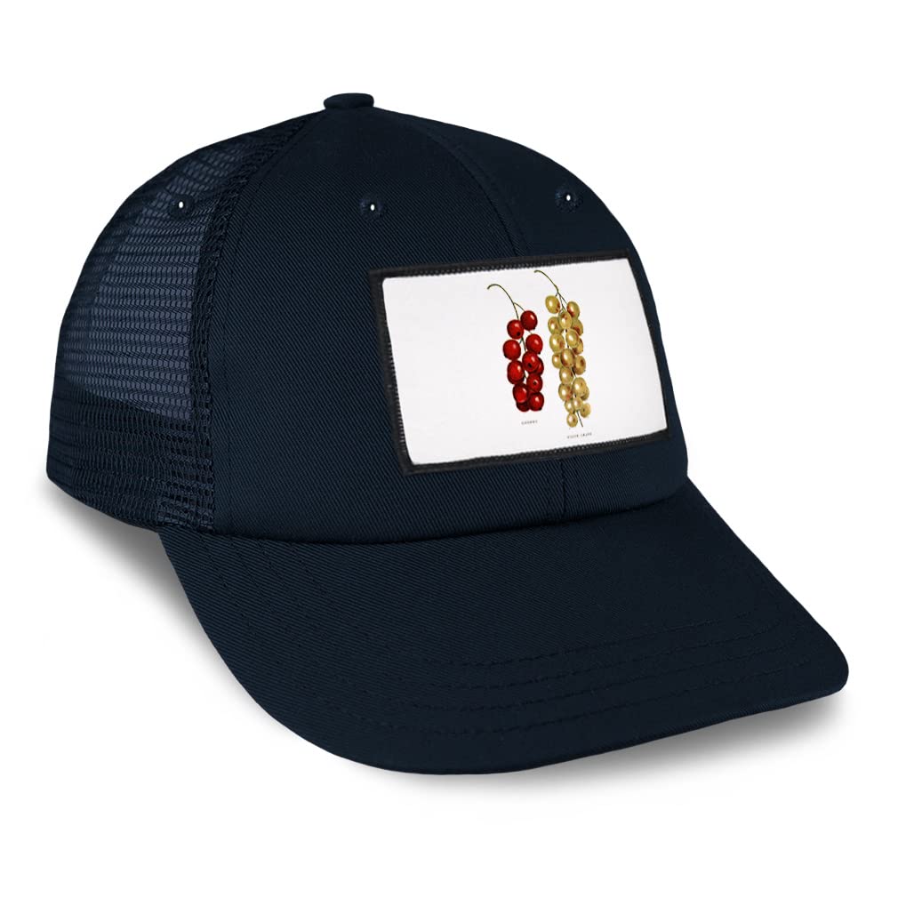 Speedy Pros Patch Hat - Vintage Trucker Baseball Cap with Cherry & Grape Fruit Design - 100% Cotton Adjustable Snapback for Men & Women - Perfect for Outdoor Activities, Sports Events, and Casual Wear