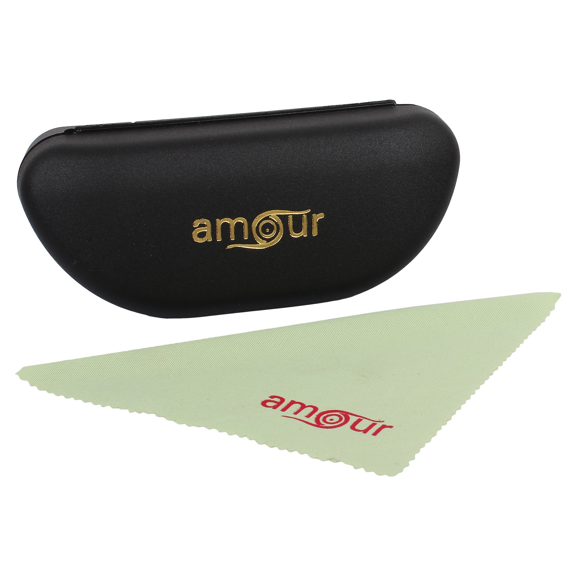 Amour Baby Girls Oval Sunglasses - UV Protection, 1 Pair with Case & Cleaning Cloth for Toddler Outdoor Play, Beach & Travel