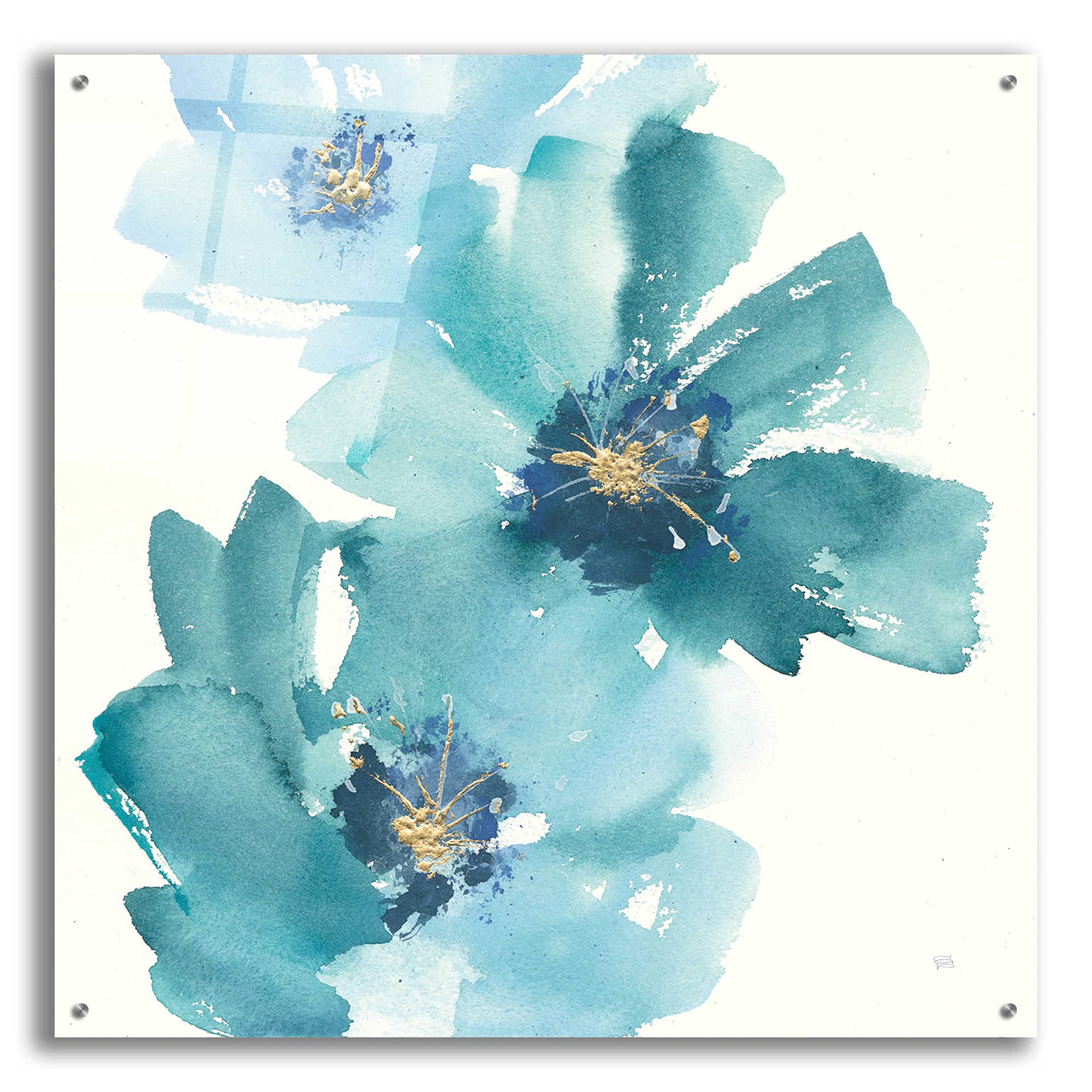 Teal Cosmos IV by Chris Paschke - 36x36 Inch Stretched Canvas Wall Art - Modern Abstract Painting for Living Room, Bedroom & Office Decor
