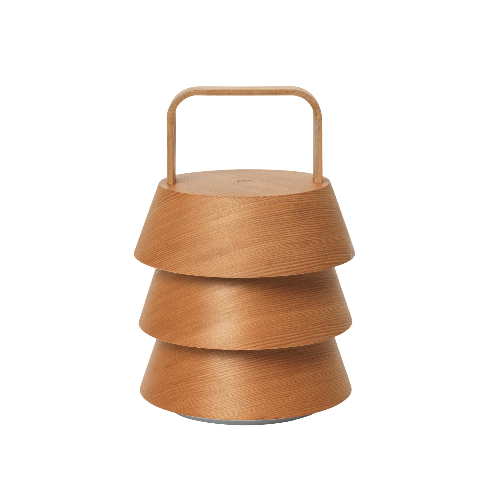 FERM LIVING Luver Portable Lamp - Natural Rattan Table Light for Bedroom, Living Room & Outdoor Use
