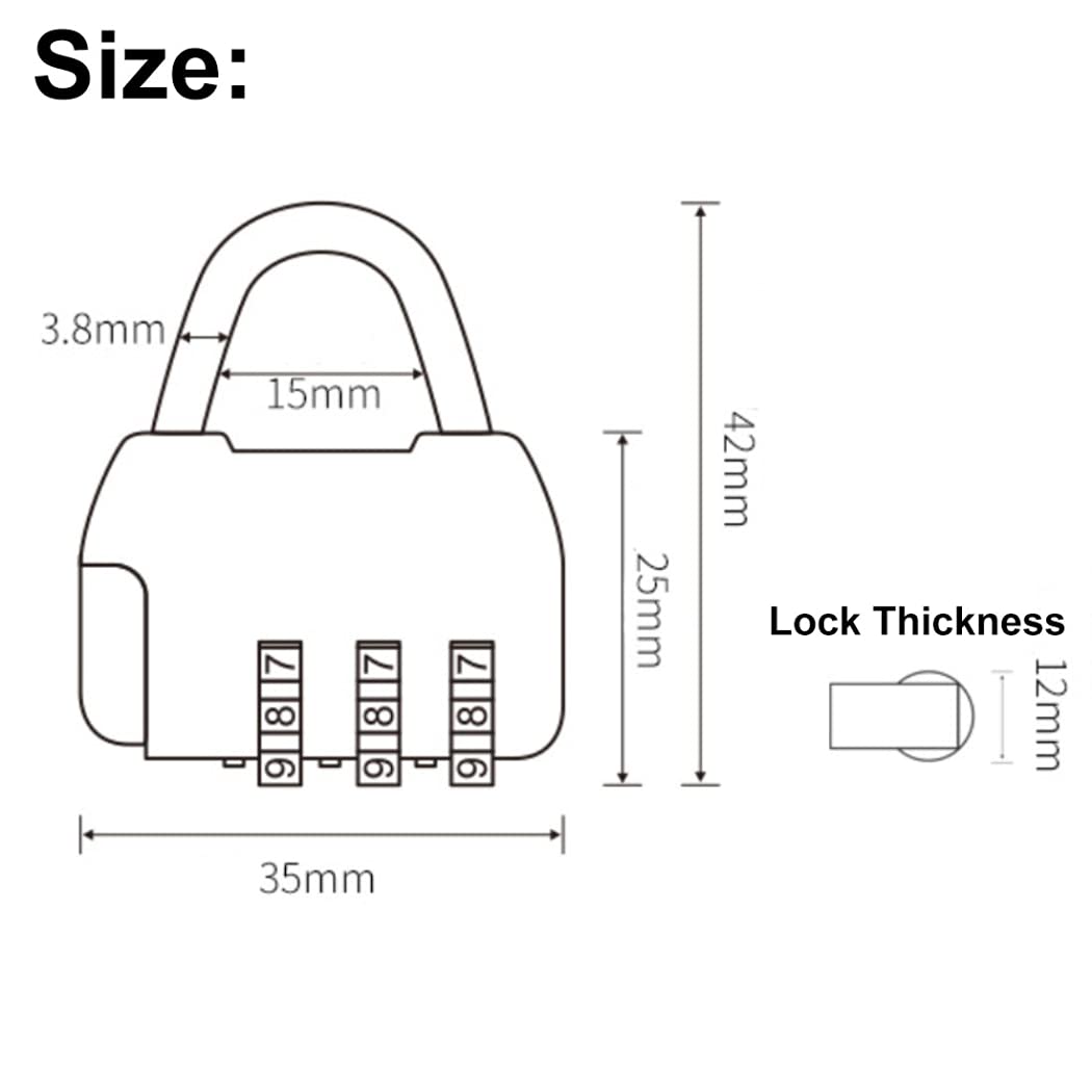 Stylish Red Handbag-Shaped 3-Digit Combination Padlock for Women & Girls - Secure Mini Luggage Lock for Travel, Lockers, Suitcases & Backpacks (1-Piece Set) - Perfect for Airport Security, Gym Lockers & School Use