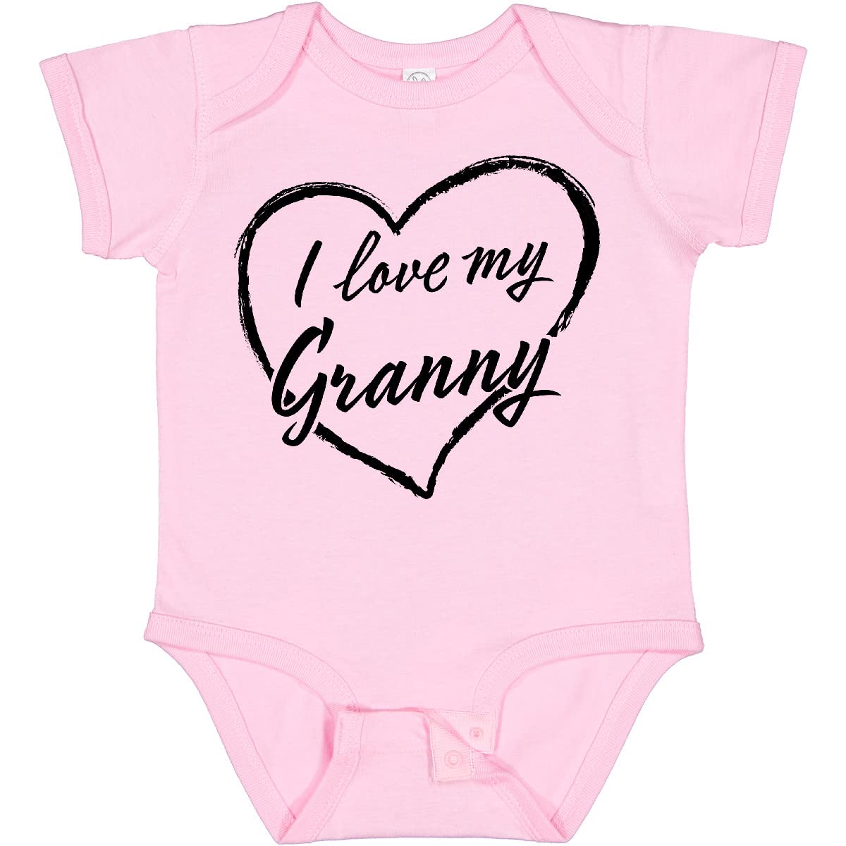 Inktastic I Love My Granny Black Chalk Heart Baby Bodysuit - Cute Outfit for Grandparents Day, Family Reunions & Photo Shoots