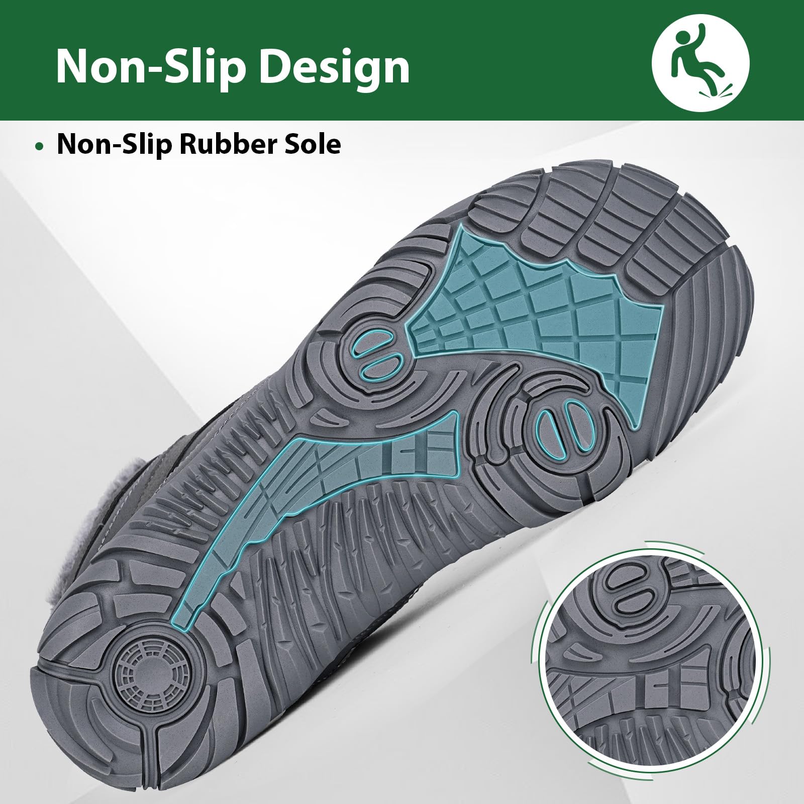 Winter Barefoot Shoes for Women & Men - Waterproof Minimalist Snow Boots with Wide Toe Box & Non-Slip Sole - Suede Slouchy Boots for Running, Walking & Outdoor Activities - Perfect for Hiking, Snow Trekking & Cold Weather Adventures