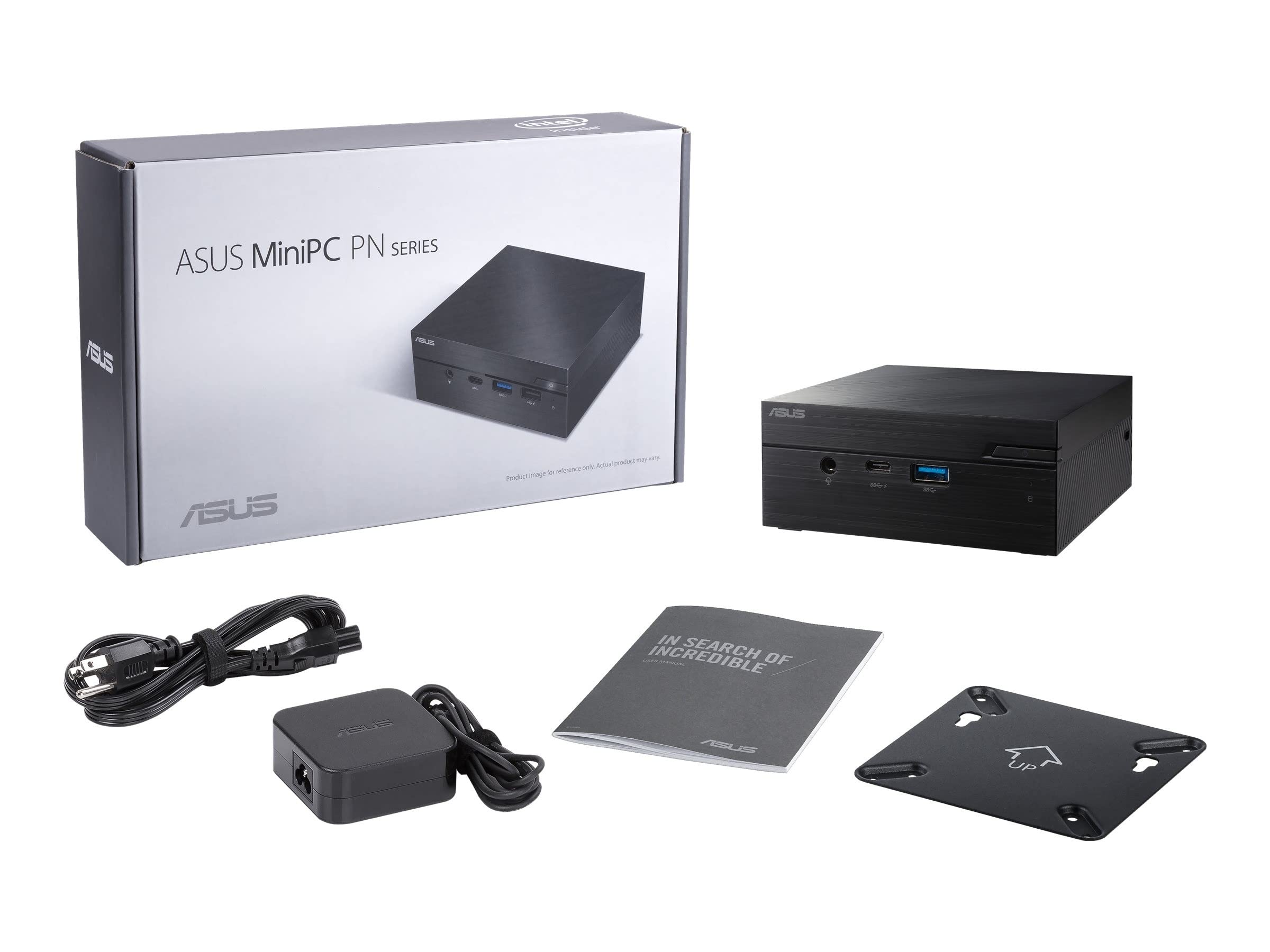 ASUS PN41-BBC130MVS1 Mini PC Barebone - Intel Celeron N5100 Processor, Intel HD Graphics, WiFi 5, Bluetooth 5.0, Audio Chip, No OS, VGA Port - Black | Perfect for Home Office, Digital Signage & Light Computing Tasks