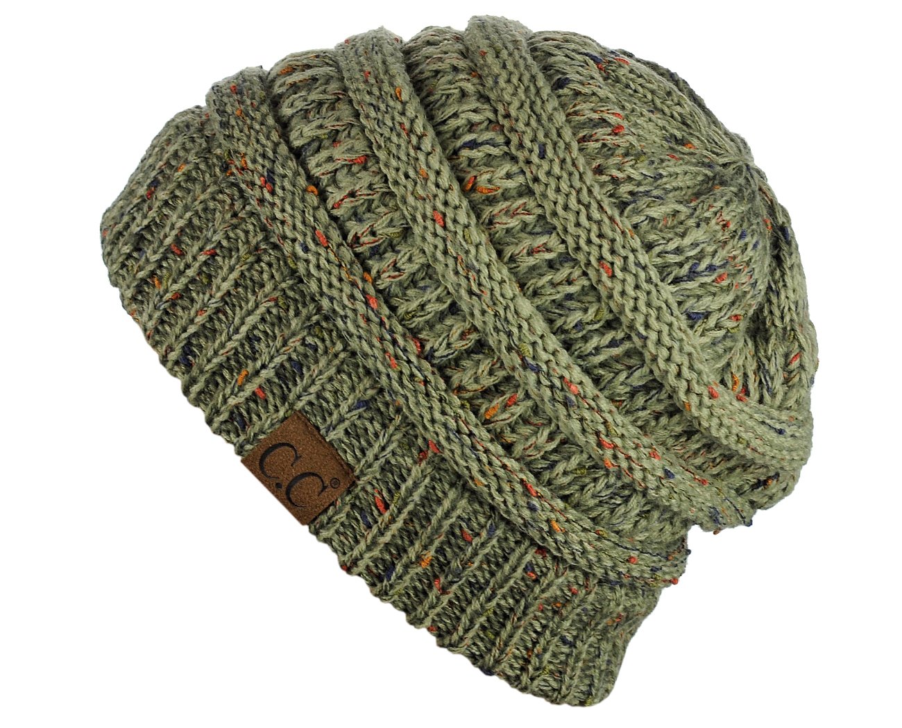 Trendy Chunky Cable Knit Beanie - Soft Stretch Warm Winter Hat for Women & Men - Perfect for Skiing, Snowboarding & Outdoor Activities