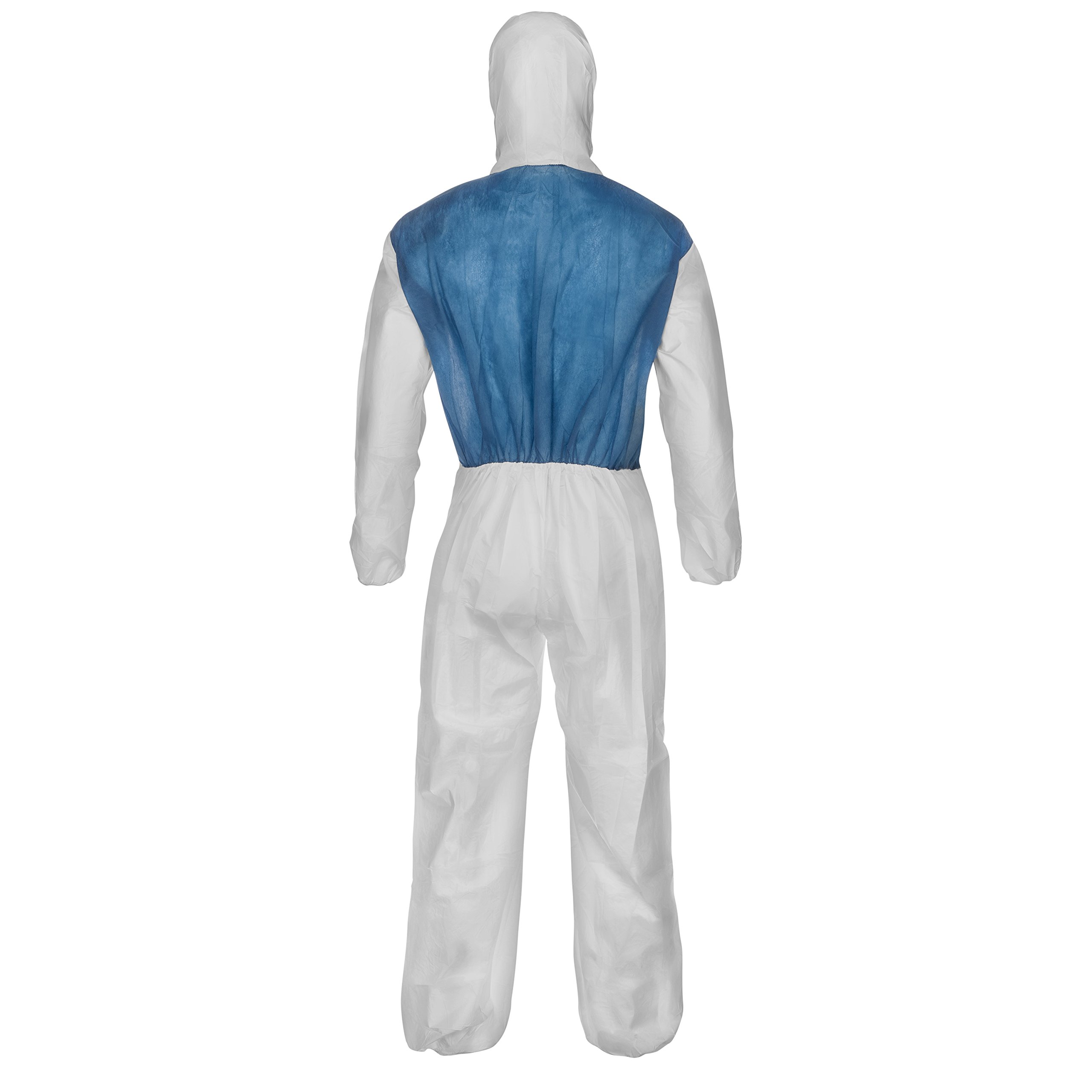 Lakeland MicroMax NS Cool Suit Microporous Disposable Coverall with Hood & Elastic Cuffs - 5XL White (Pack of 25) - Ideal for Industrial Work, Chemical Protection & Hazardous Environments