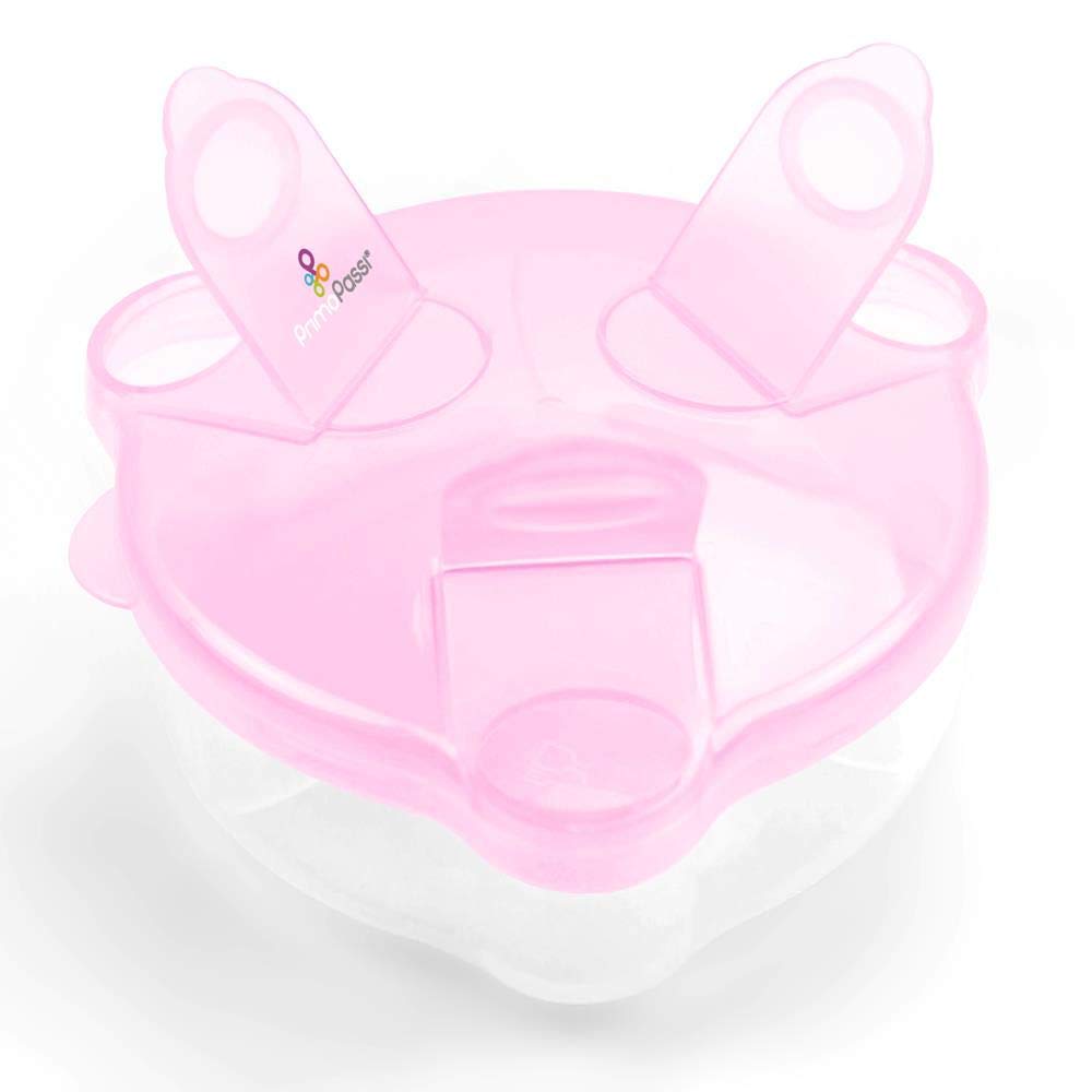Primo Passi Baby Formula Dispenser | Portable BPA-Free Powder Storage Container for Travel & On-The-Go Feeding | Perfect for Diaper Bags, Strollers & Daycare Use - Pink