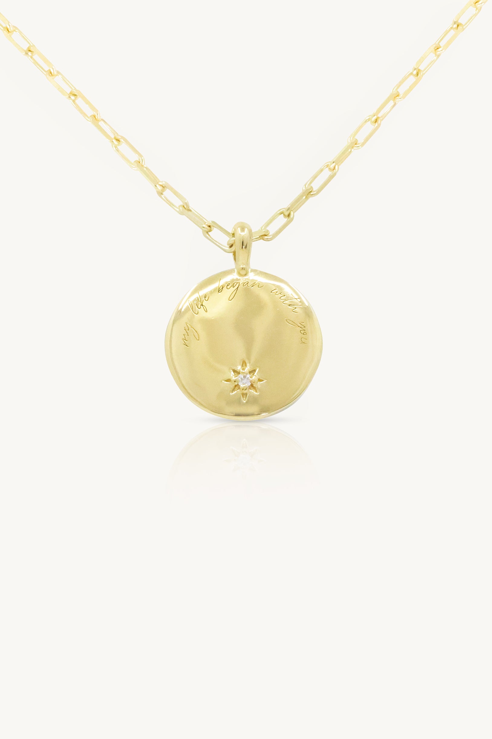 New Beginnings Gold Necklace - Elegant 14K Gold Pendant for Women - Perfect for Anniversaries, Graduation Gifts & Special Occasions