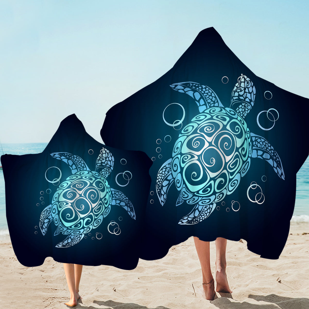 Premium Black Turtle Twist Hooded Towel for Kids - Soft & Absorbent Baby Bath Towel with Fun Animal Design - Perfect for Bath Time, Swimming, and Beach Outings