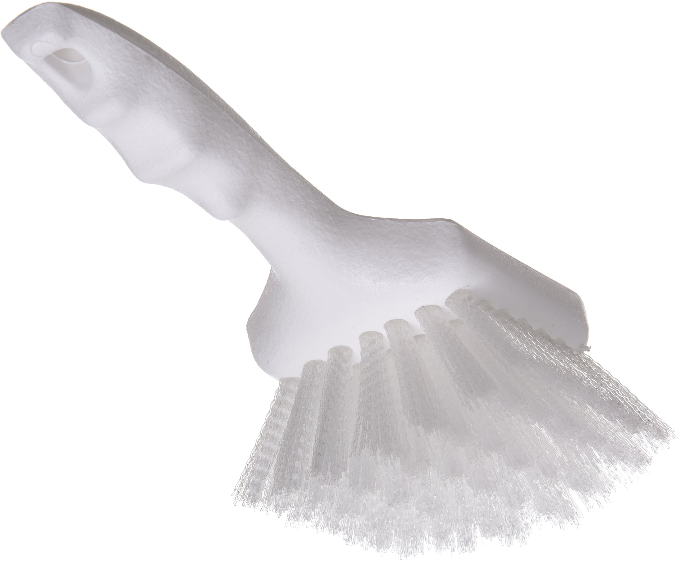 SPARTA 4054200 Nylon Dish Scrub Brush - Heavy Duty Utility Cleaning Brush with Hanging Hole - 8 Inch White Kitchen Brush for Dishwashing, Pots, Pans & Countertops - Perfect for Home, Restaurant & Commercial Use