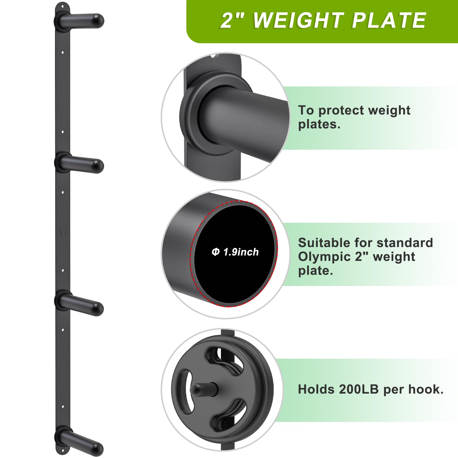 **Kipika Gym Organizer Set - 2 Pack Wall Mounted Weight Plate & Barbell Storage Rack with T-Bar Row Landmine Platform - Heavy Duty Steel Construction, Easy Installation - Perfect for Home Gym & CrossFit Workouts**