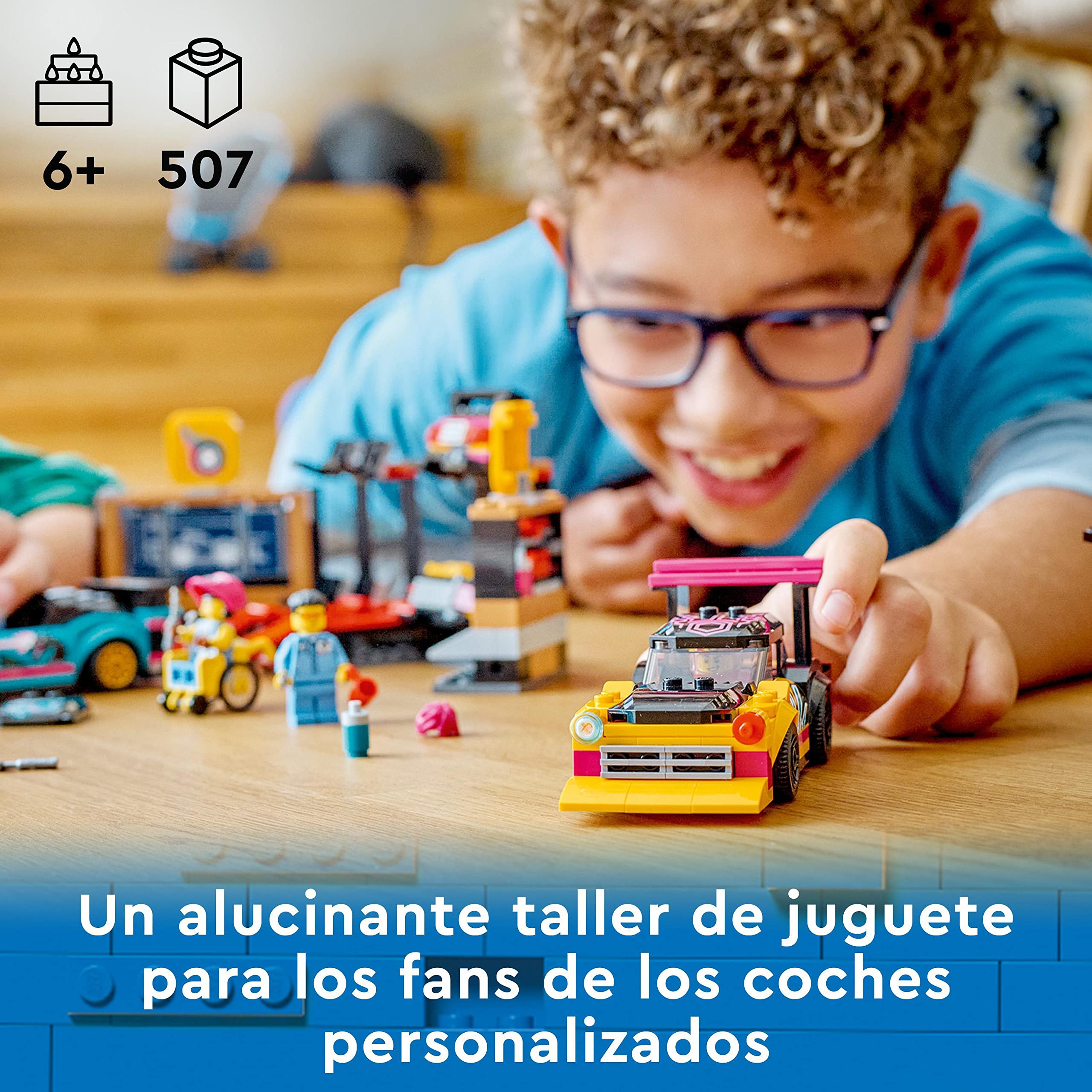 LEGO 60389 City Tuning Mechanic Workshop with 2 Customizable Toy Cars, Building Set for Kids Ages 7+ - Perfect Gift for Young Builders & Car Enthusiasts | Creative Play & STEM Learning Toy