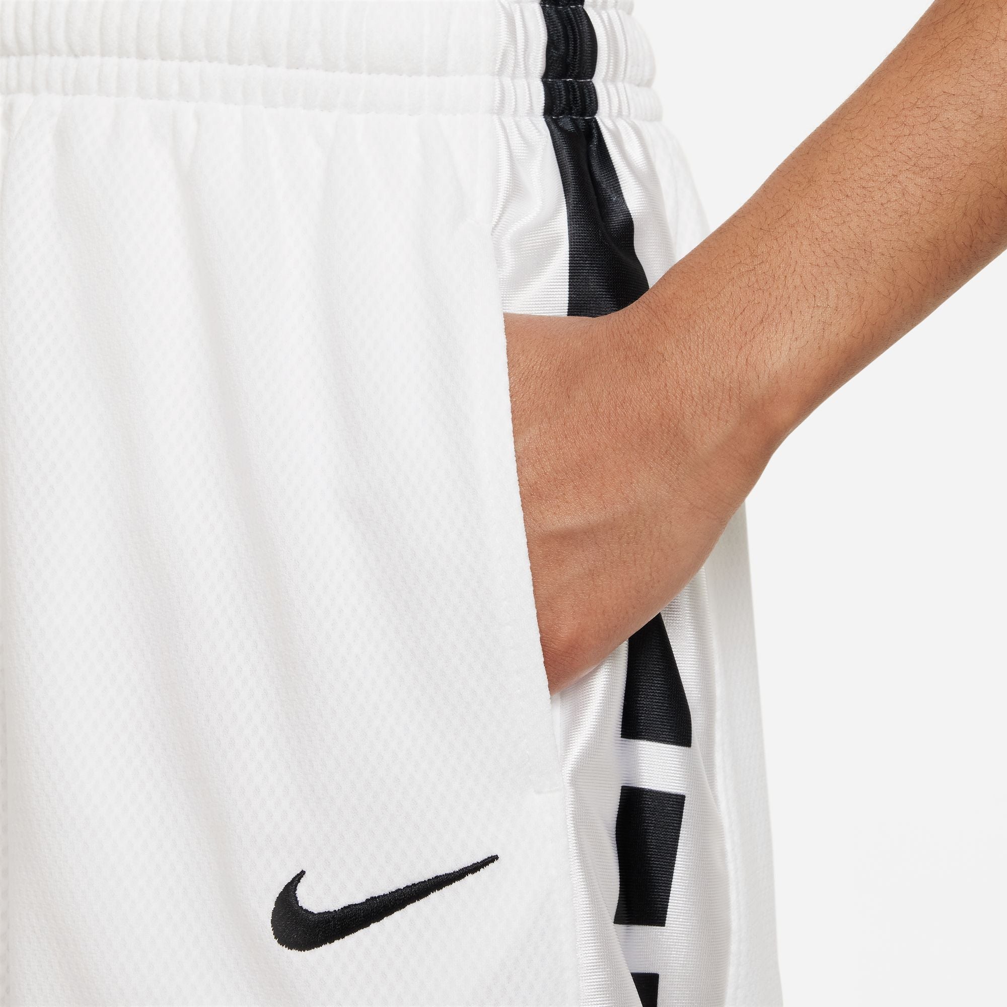 Nike Elite 23 Stripe Basketball Shorts for Boys - Breathable Mesh Fabric with Moisture-Wicking Technology - Perfect for Basketball Games, Training, and Casual Wear