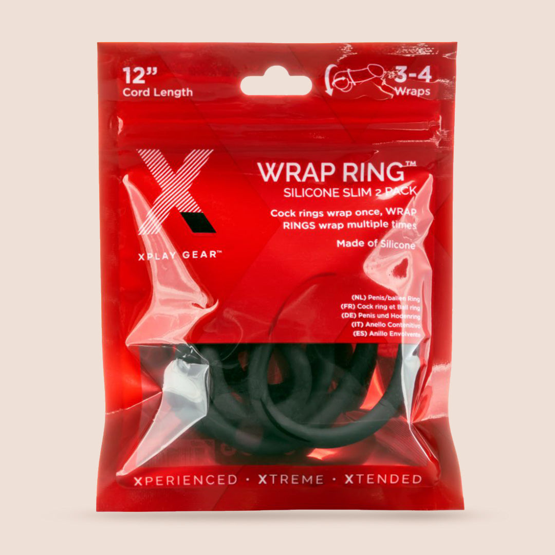 XPLAY® Silicone 12 Thin Wrap Ring - Adjustable Customizable Cock Ring for Men | Enhance Intimacy & Performance | Perfect for Couples Play & Solo Use