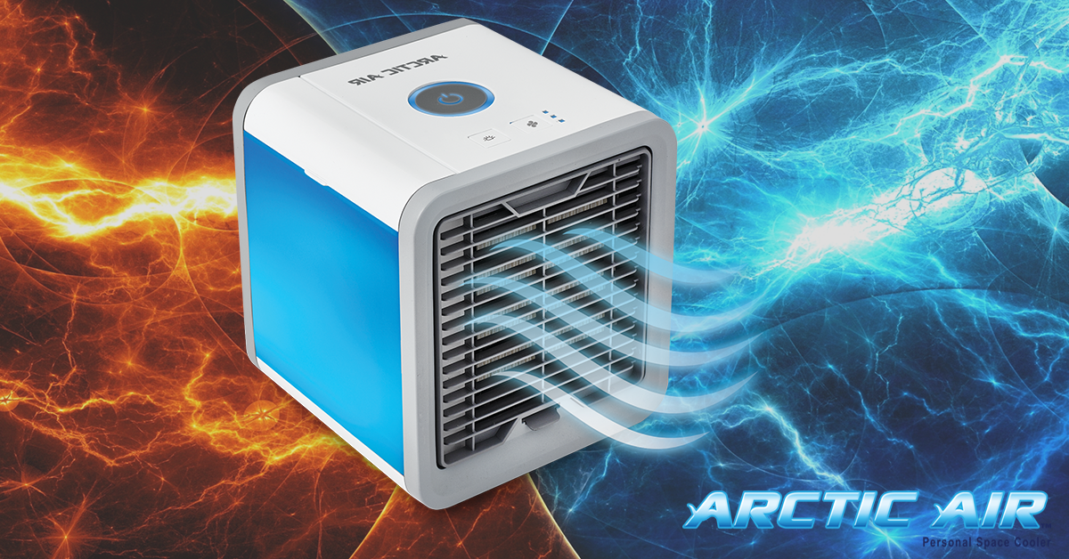 Arctic Air Portable Air Cooler - Personal Space Cooler with 3 Speeds, USB Powered for Home, Office & Travel - Compact & Energy Efficient Cooling Fan for Summer Use