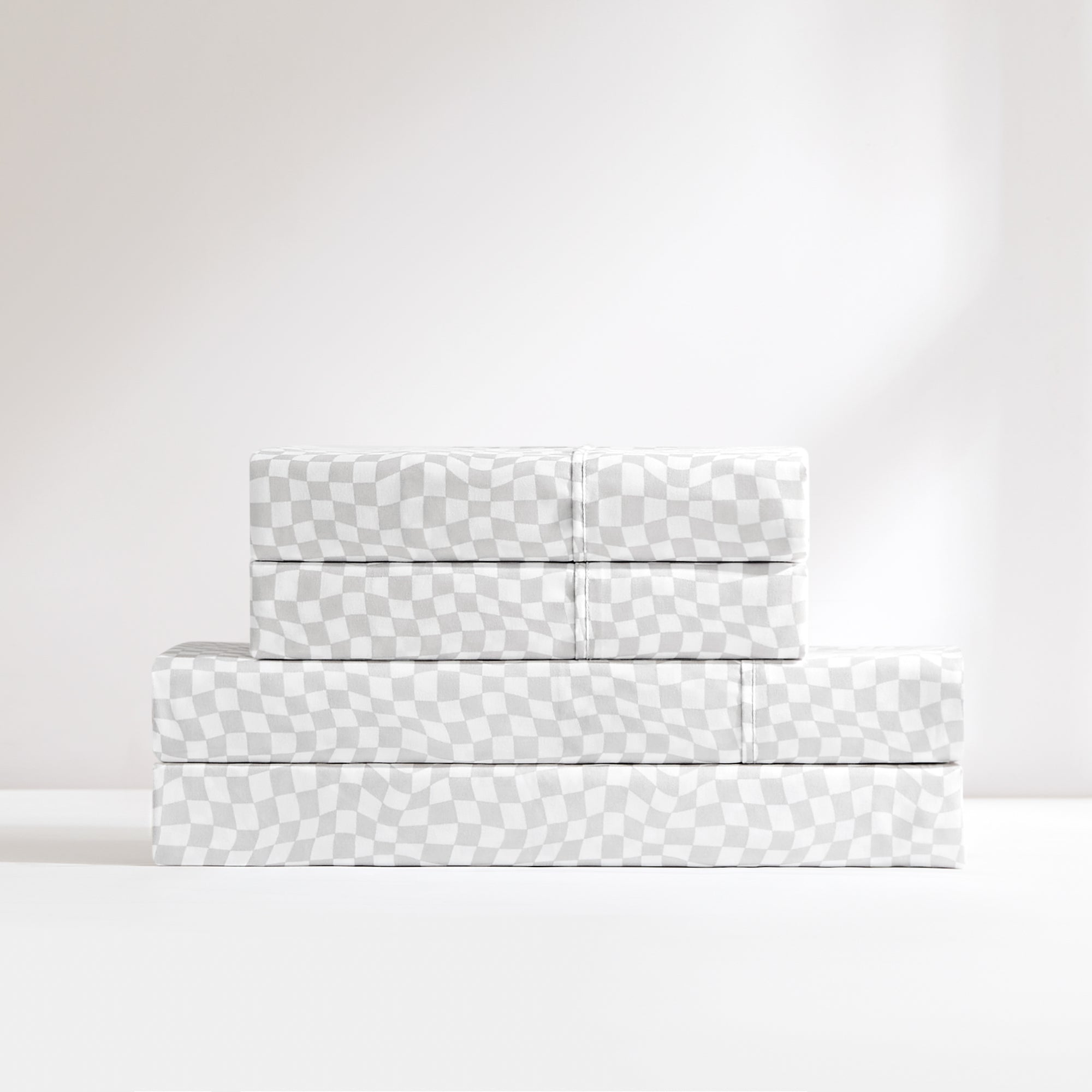 Circus Wavy Checks Sheet Set - Soft & Breathable Cotton Bedding for Kids & Adults - Perfect for Bedrooms, Dorms, and Guest Rooms