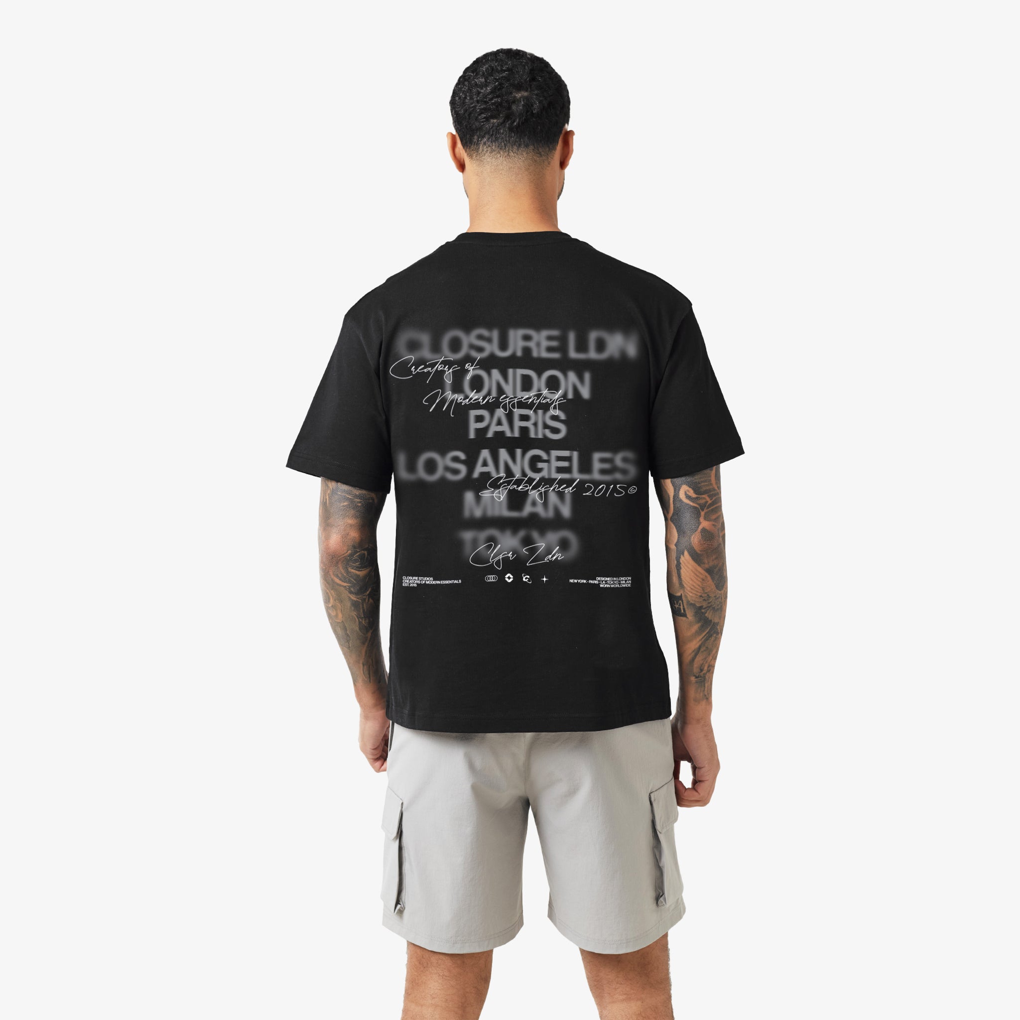 Trendy Blurred City Graphic T-Shirt for Men & Women | Stylish Black Cotton Tee | Perfect for Casual Wear, Street Fashion & Urban Outfits