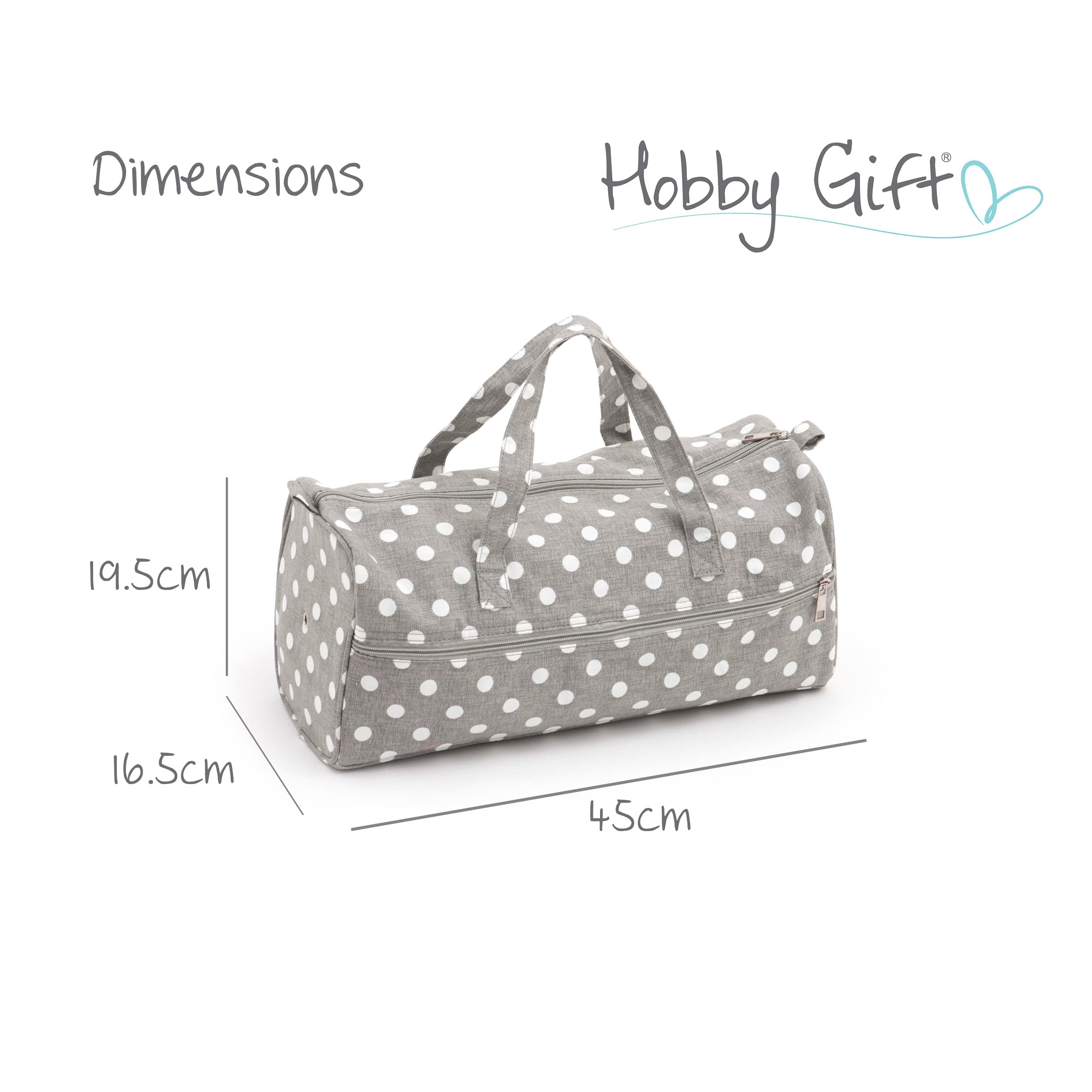 Exclusive Grey Polka Dot Knitting Bag for Women - Stylish Yarn Storage & Craft Organizer - Perfect for Crochet, Knitting Projects & Travel Accessories