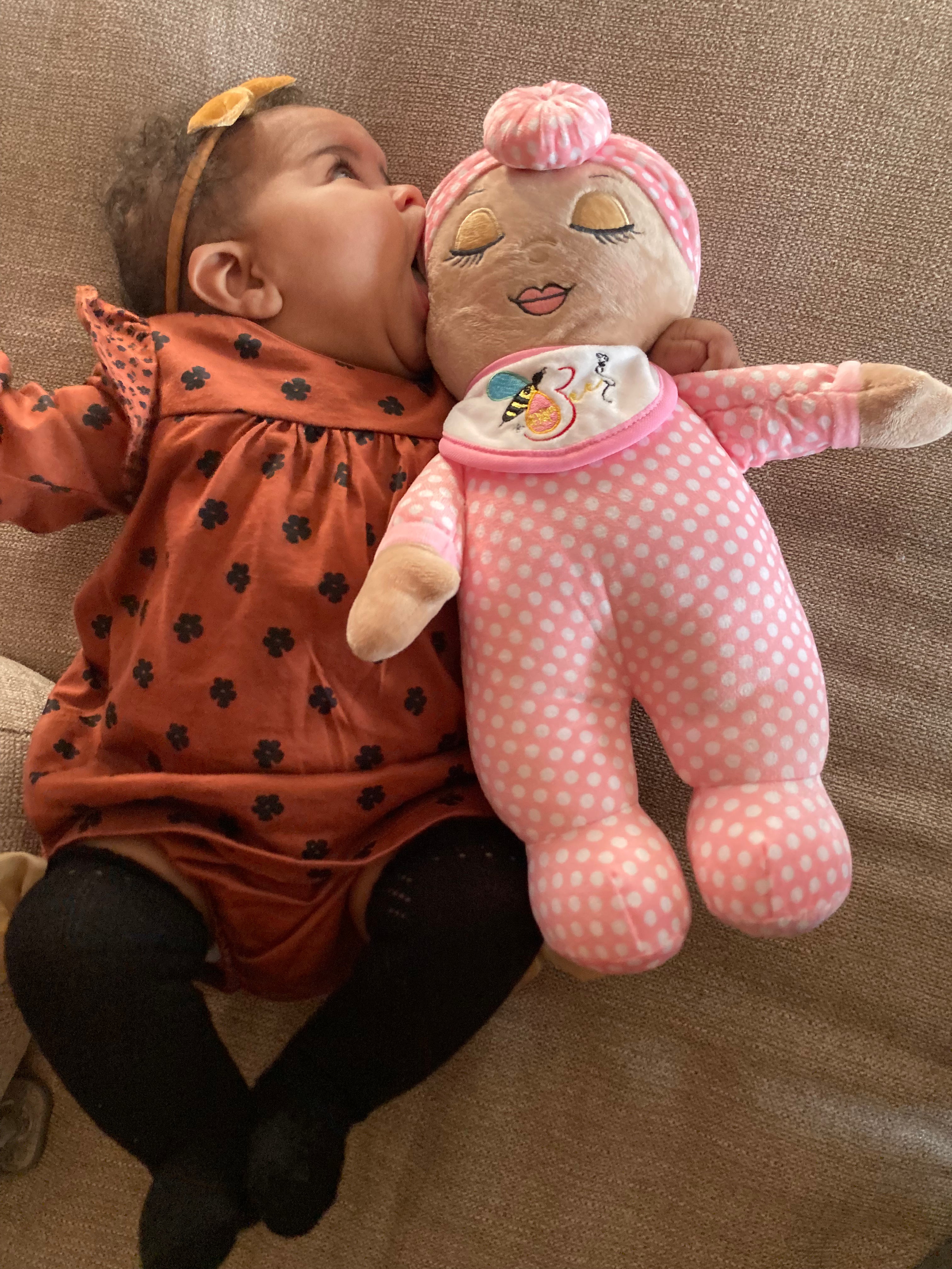 Nu'Bee Soft Plush Baby Doll for Kids - Pink Stuffed Animal Toy for Cuddling, Gift for Girls & Boys | Perfect for Playtime, Nursery Decor & Birthday Presents