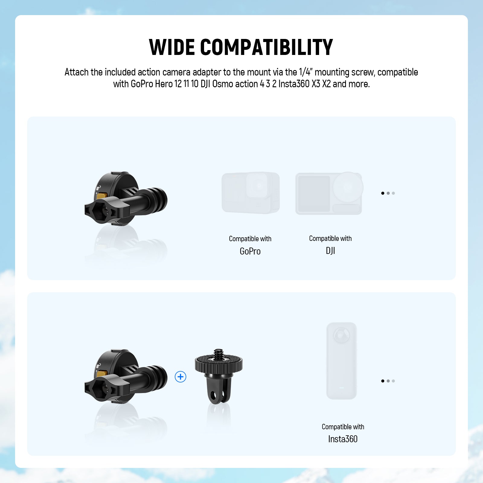 NEEWER GP18 Chest Mount Harness for Action Camera & Smartphone - Compatible with GoPro, DJI, iPhone - Perfect for Hiking, Cycling, Vlogging & Outdoor Adventures
