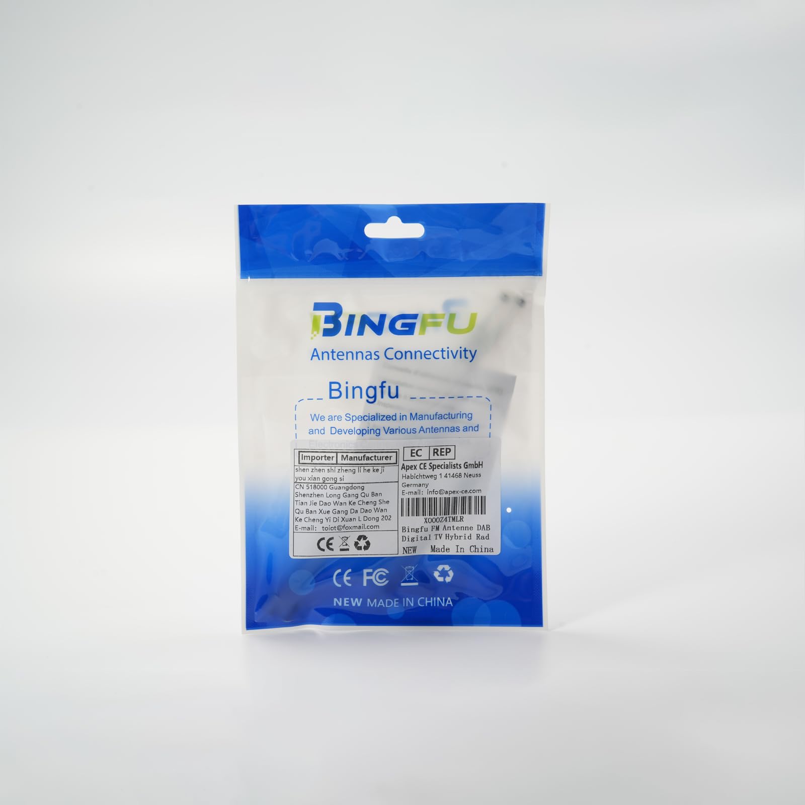 Bingfu 6-Section Telescopic FM/DAB/DVB-T Antenna - 2 Pack for Enhanced FM/VHF/UHF/Digital Radio & TV Reception - Perfect for Home, Car, and Portable Radio Use
