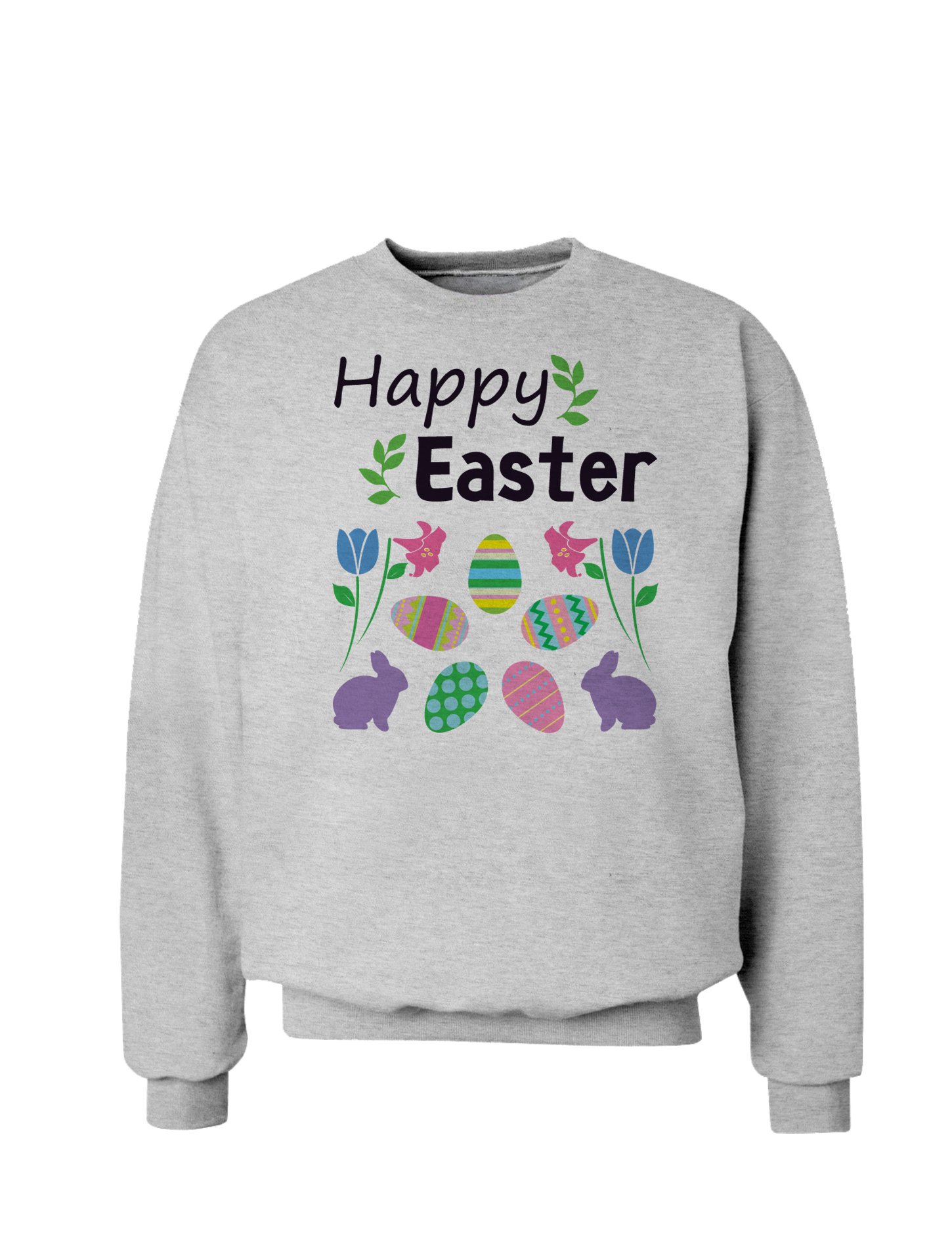 TOOLOUD Happy Easter Sweatshirt for Adults - Cozy Pullover for Easter Celebrations, Family Gatherings & Spring Festivities
