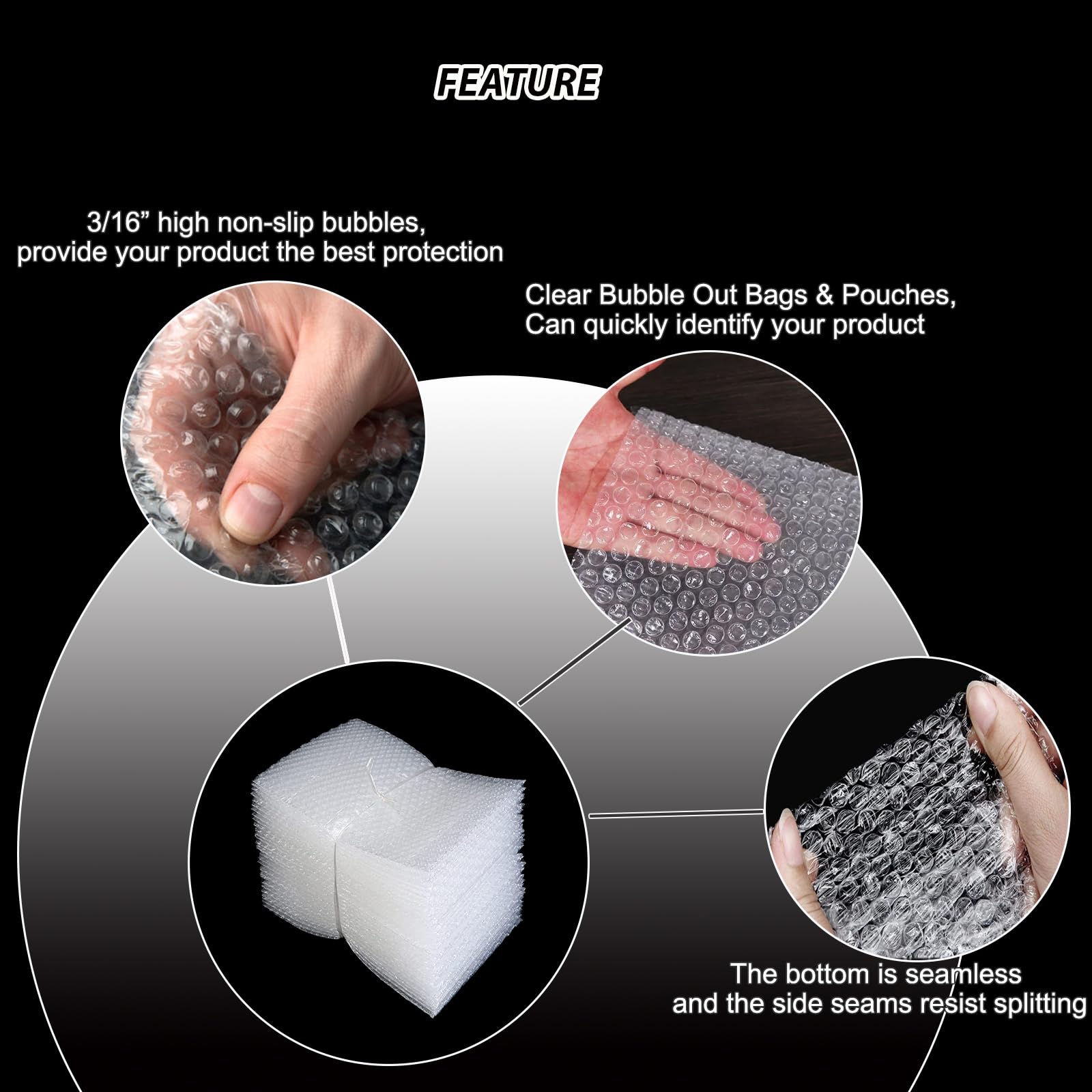 50 Pcs 6''x8'' Clear Bubble Pouch Wraps - Double Walled Cushioning Bags for Shipping, Packing, Storage & Moving | Perfect for Ecommerce, Fragile Items & Home Organization