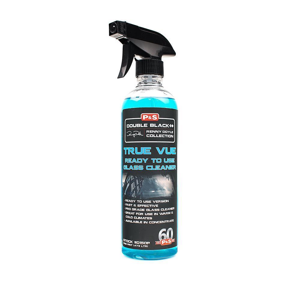 P&S True Vue Glass Cleaner - Streak-Free, Ammonia-Free Formula for Car Windows, Mirrors & Home Glass - Perfect for Auto Detailing & Household Cleaning
