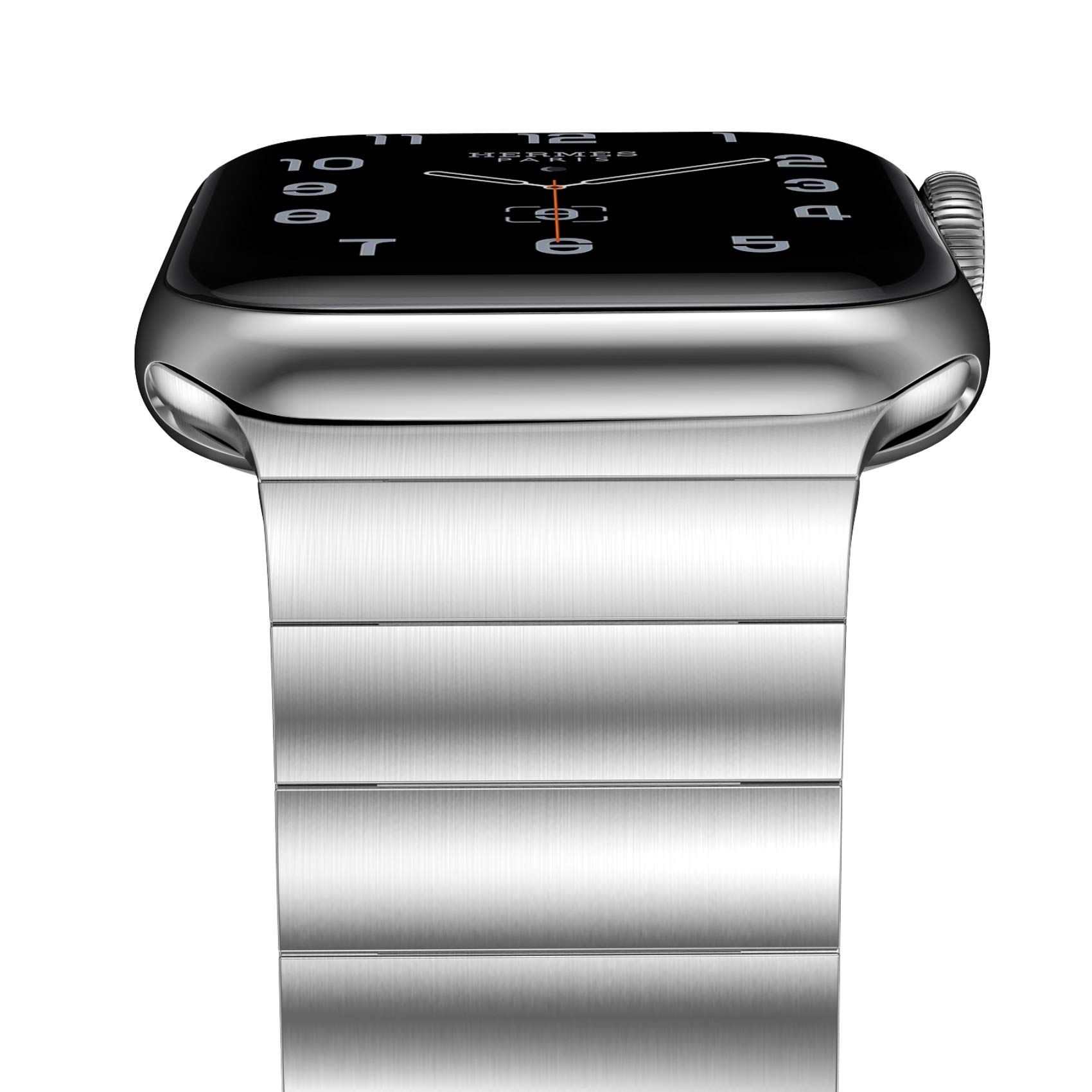 Fitlink Upgraded Stainless Steel Metal Watch Band for Apple Watch Series 6/SE/5/4/3/2/1 - 38mm 40mm Compatible Bands - Silver, Perfect for Workout, Office & Everyday Wear