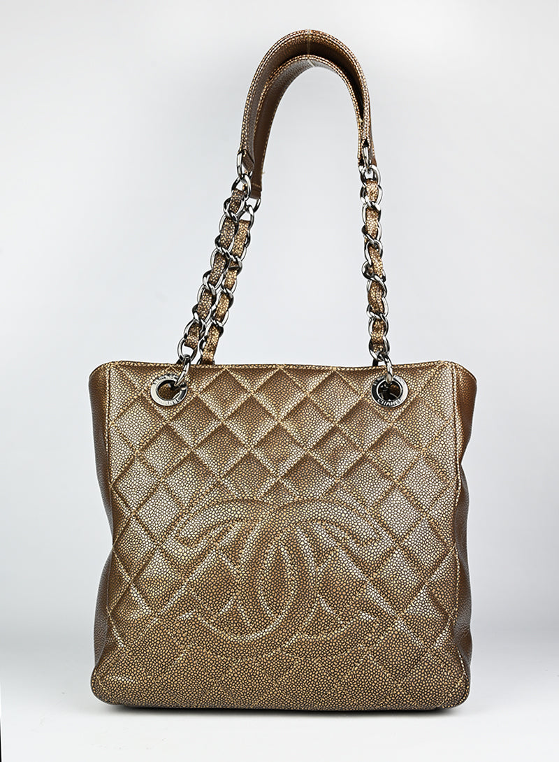 Chanel Mordoré Leather Shopper PST Handbag - Luxury Tote Bag for Women, Perfect for Work, Travel & Everyday Use