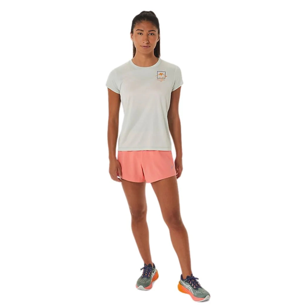 ASICS Fujitrail Logo Women's Running T-Shirt - Lightweight Moisture-Wicking Workout Top for Trail Running & Outdoor Activities