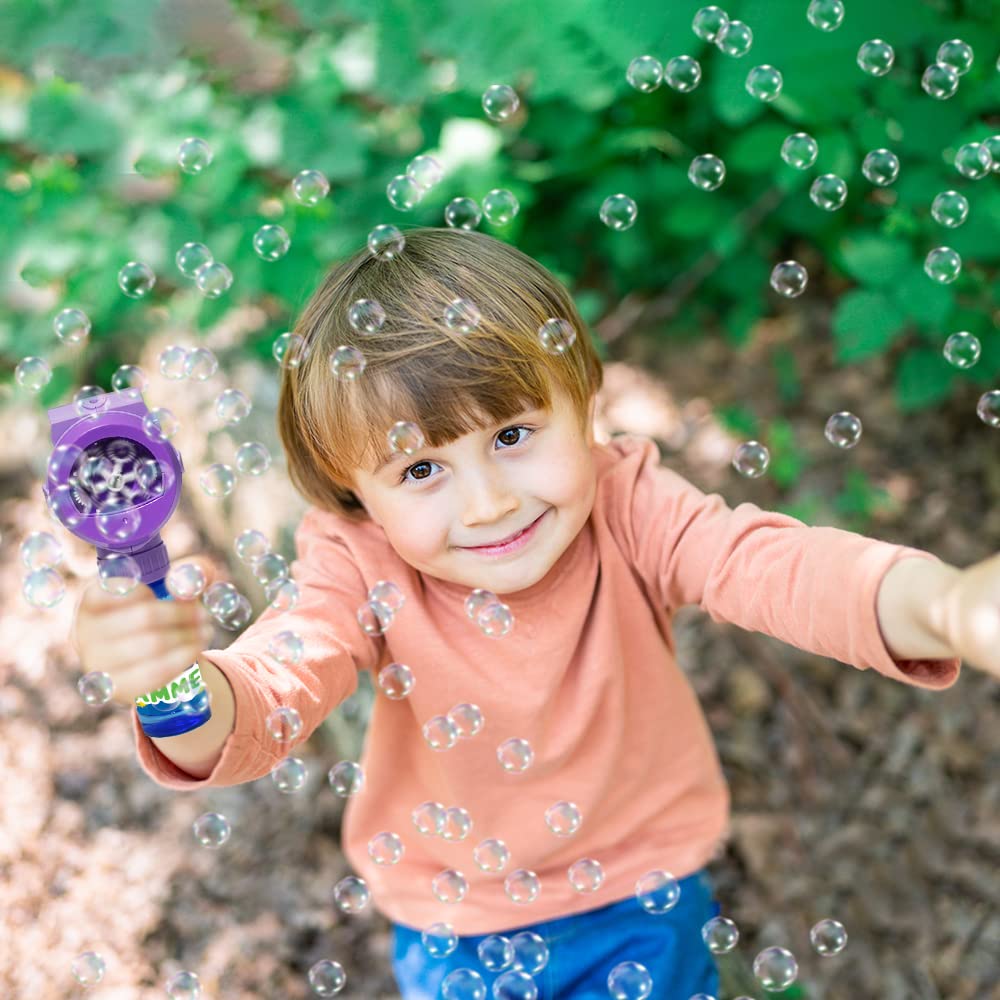 ArtCreativity Automatic Bubble Hammer Toy for Kids - Handheld Bubble Maker Machine with Included Bubble Solution, Creates Bigger & Easier Bubbles - Perfect Outdoor Birthday Gift for Boys & Girls (Great for Parties, Backyard Play & Summer Activities)